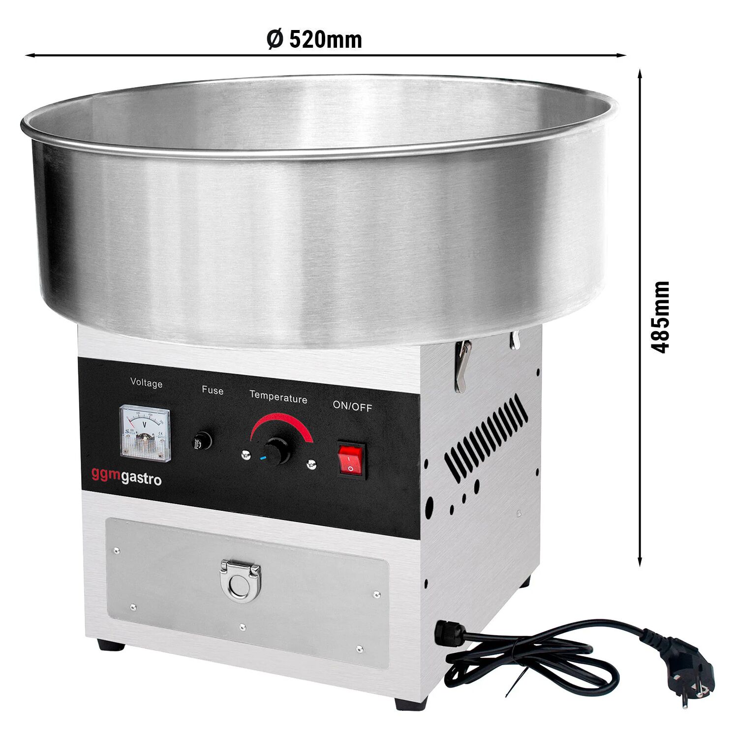 Hattarakone - Ø 52 cm - 950 W - ruostumaton teräs