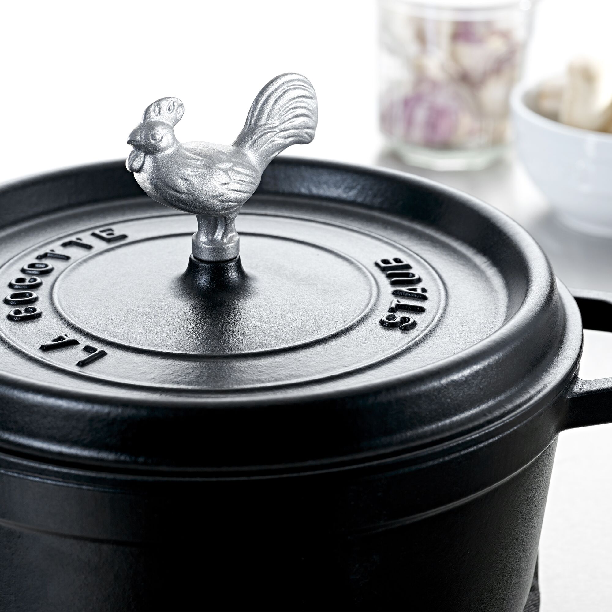 STAUB | La Cocotte Replacement Lid Knob – Rooster - Stainless Steel - Silver - Fits Ø180–410 mm lids