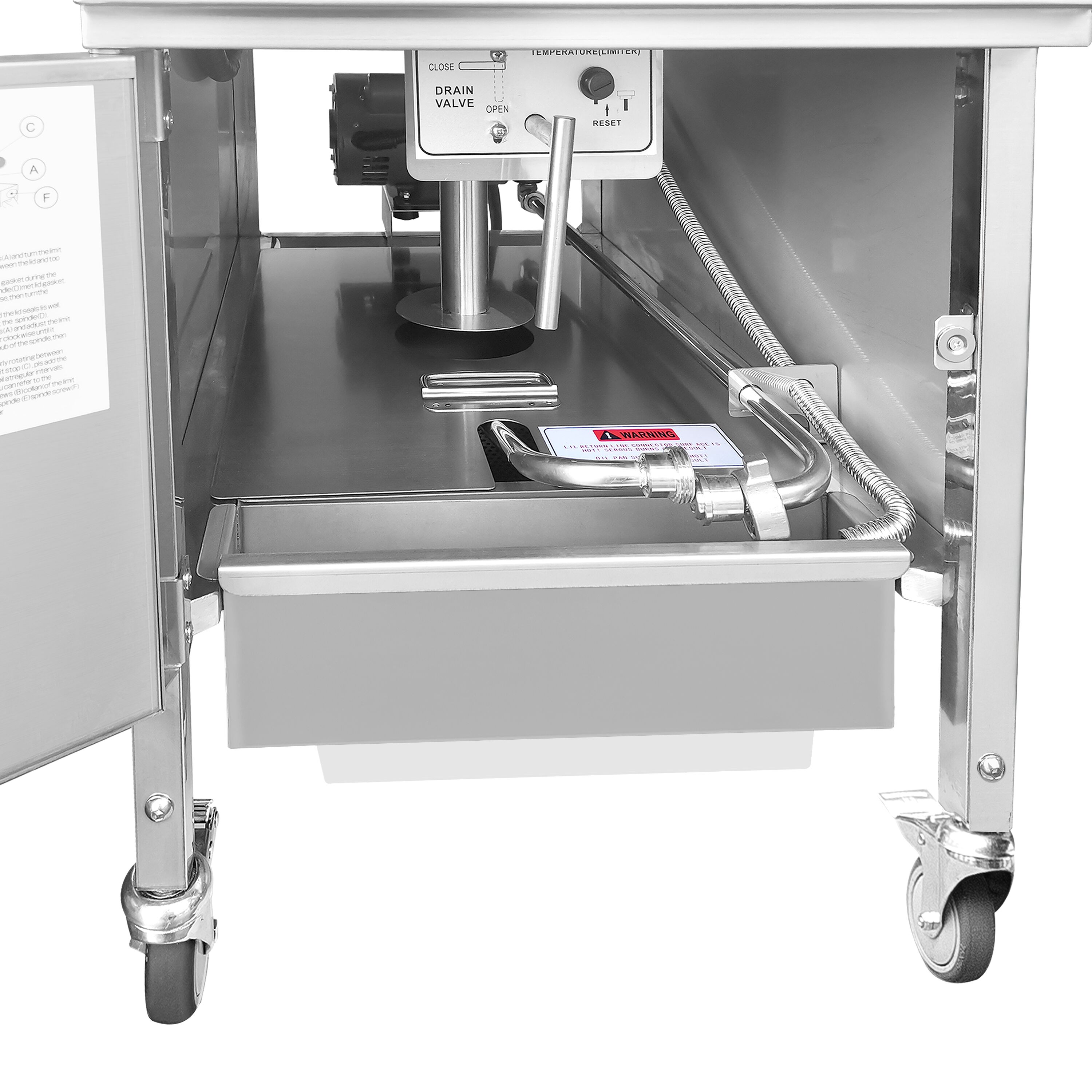 Friteuse à pression électrique professionnelle - 24L - 13,5kW - Commande électronique - avec système de filtration d’huile intégré
