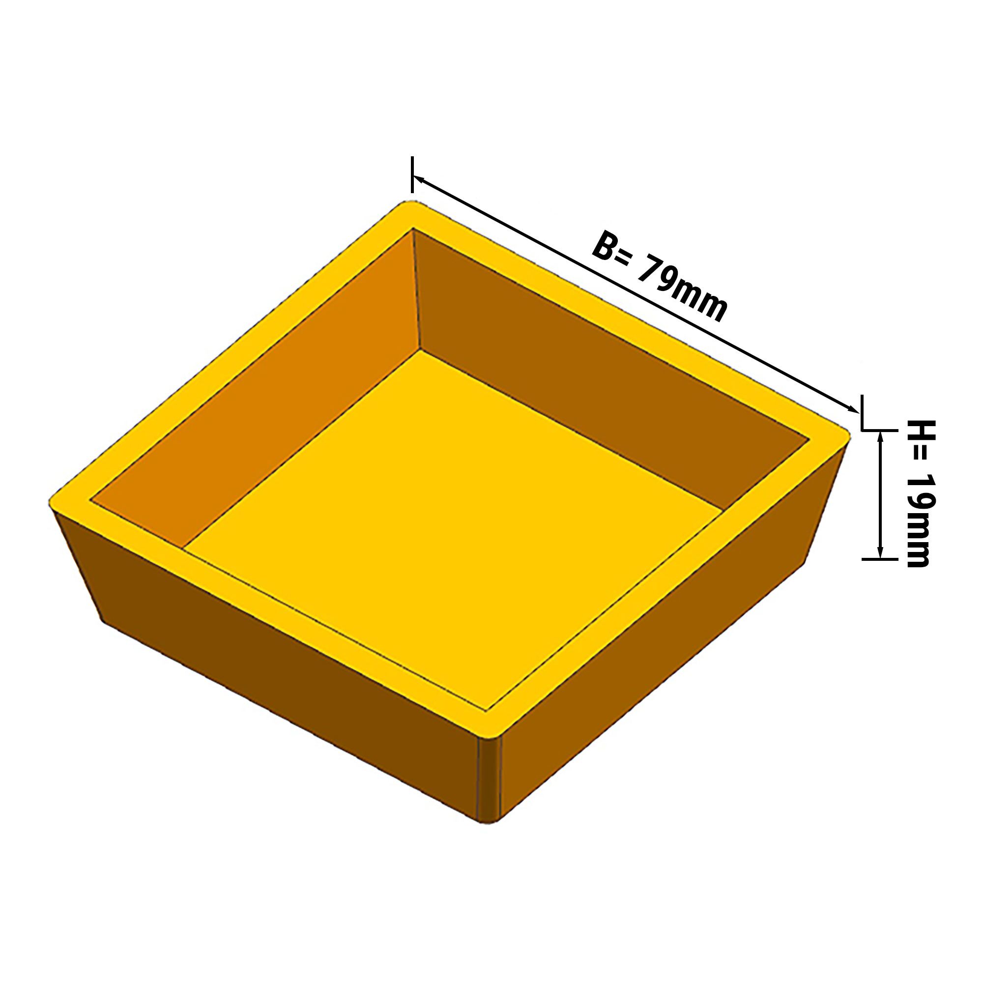 Platten für Tartelette-Maschine TMNP - Tartelette-Form: Quadratisch - 72x72mm - für 12 Tartelettes