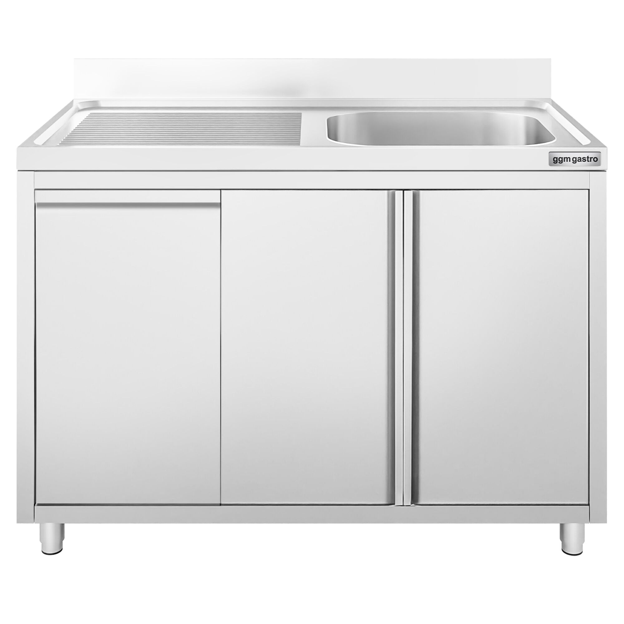 Spülschrank PREMIUM - 1200x600mm - mit Abfallbehälter & 1 Becken rechts