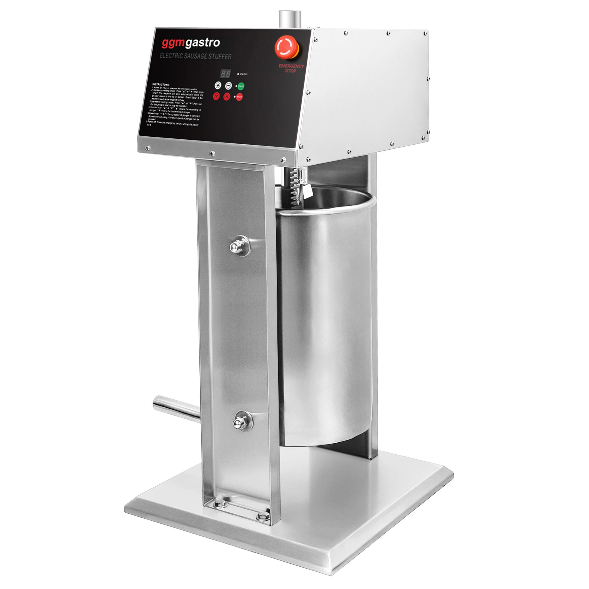 Elektrischer Wurstfüller & Churro-Maschine - 30 Liter - 180 Watt - Edelstahl - inkl. 4 Wurstfüller- & 3 Churro-Aufsätze