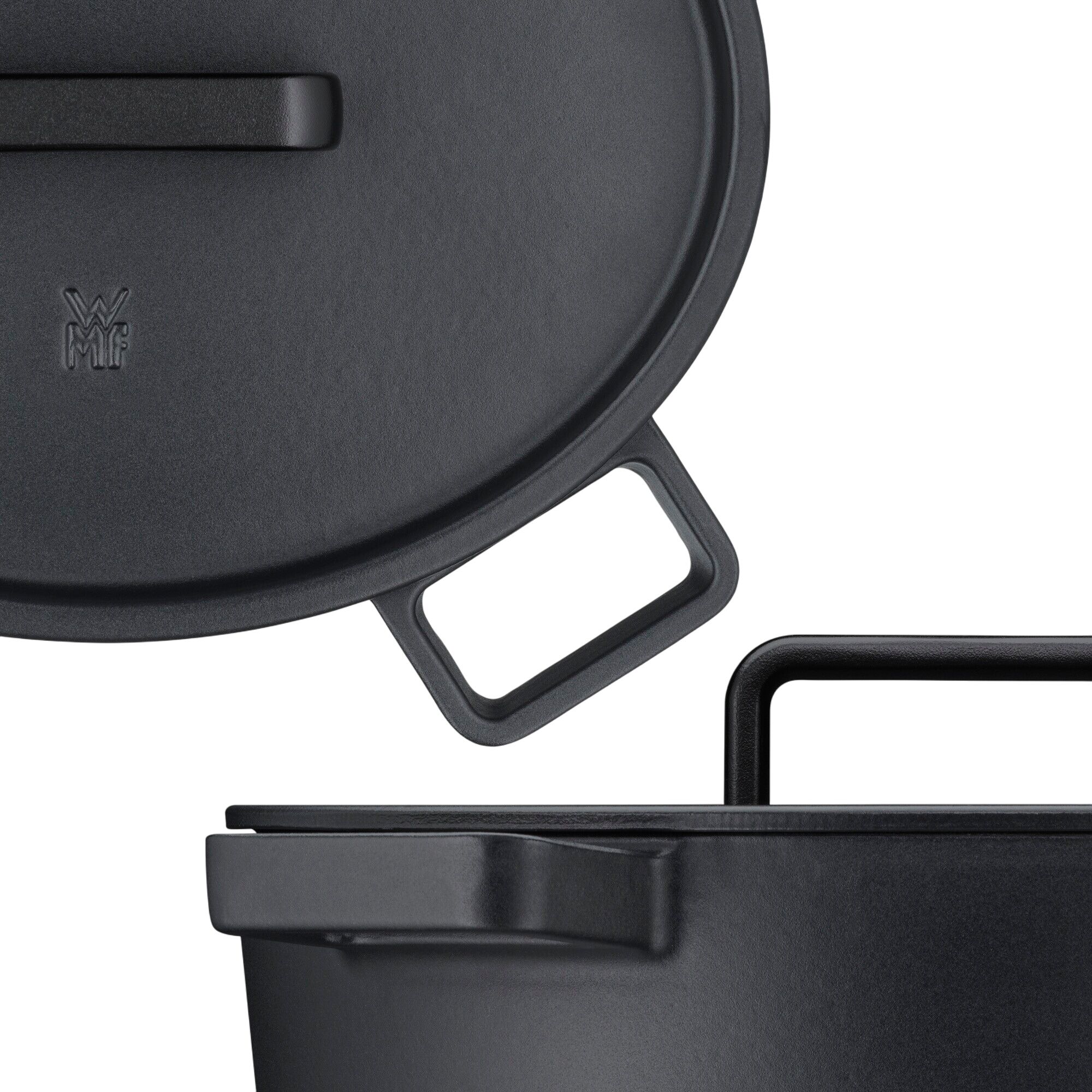 WMF | FLAVOUR – Cocotte ovale – 330 x 260 mm – Fonte – 8,6 litres – avec couvercle – Noir