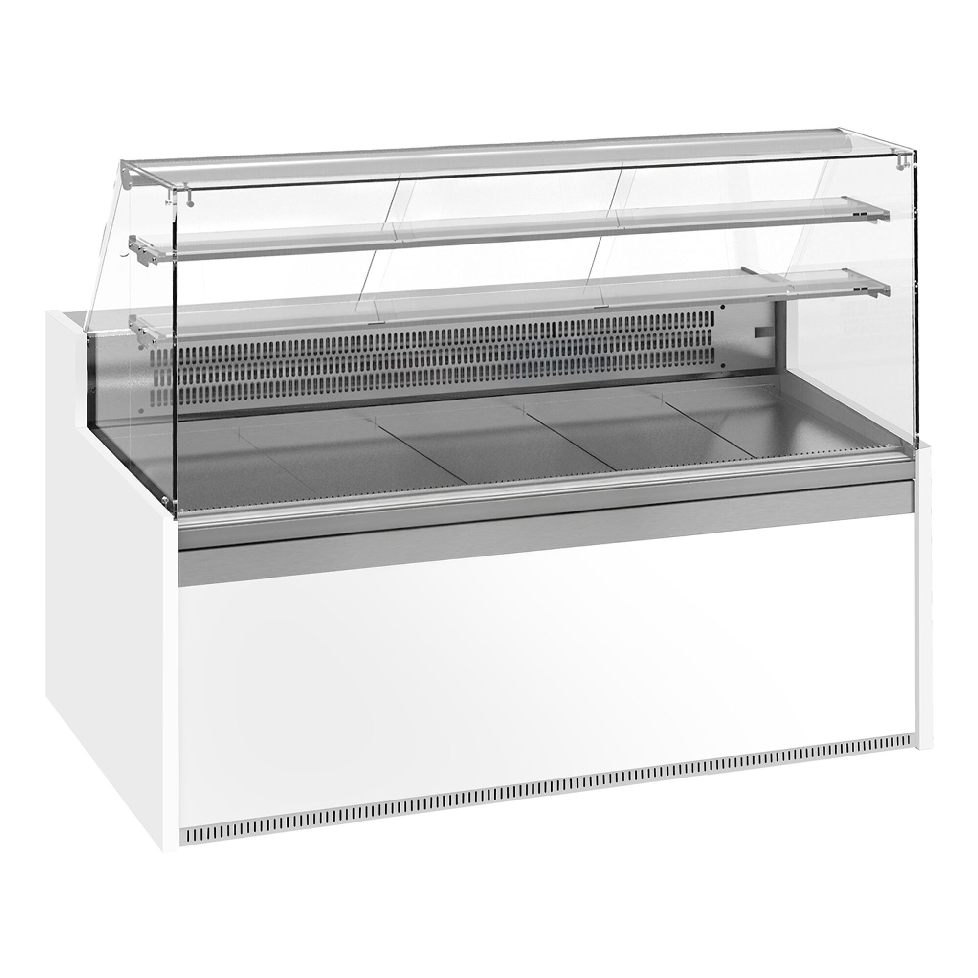 Comptoir vitrine réfrigérée - 1935x985mm - +4/+8°C - 3 portes - 2 étagères - Éclairage LED