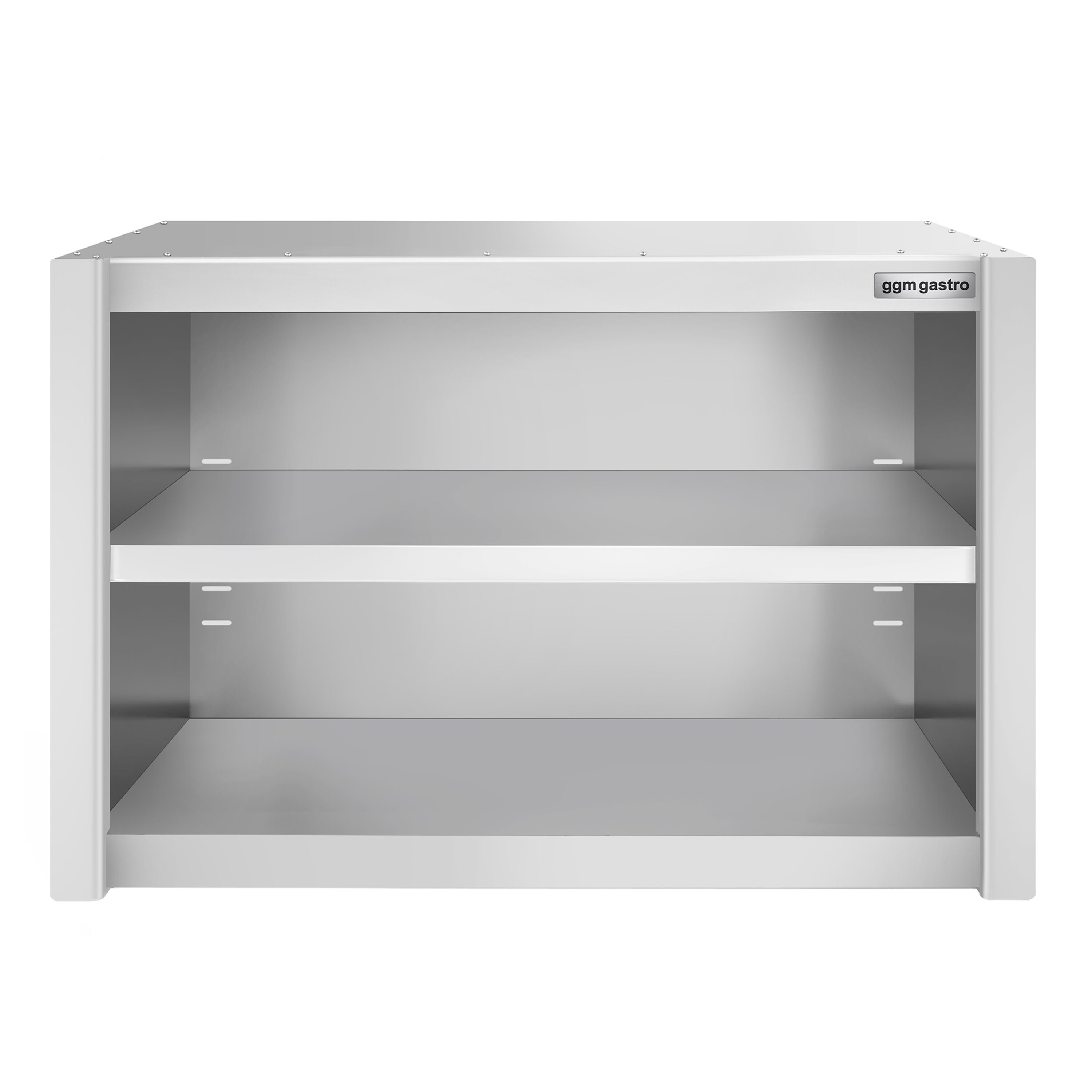 Armoire murale en acier inoxydable PREMIUM - 800x400mm - sans portes (ouvert) - 650mm de haut