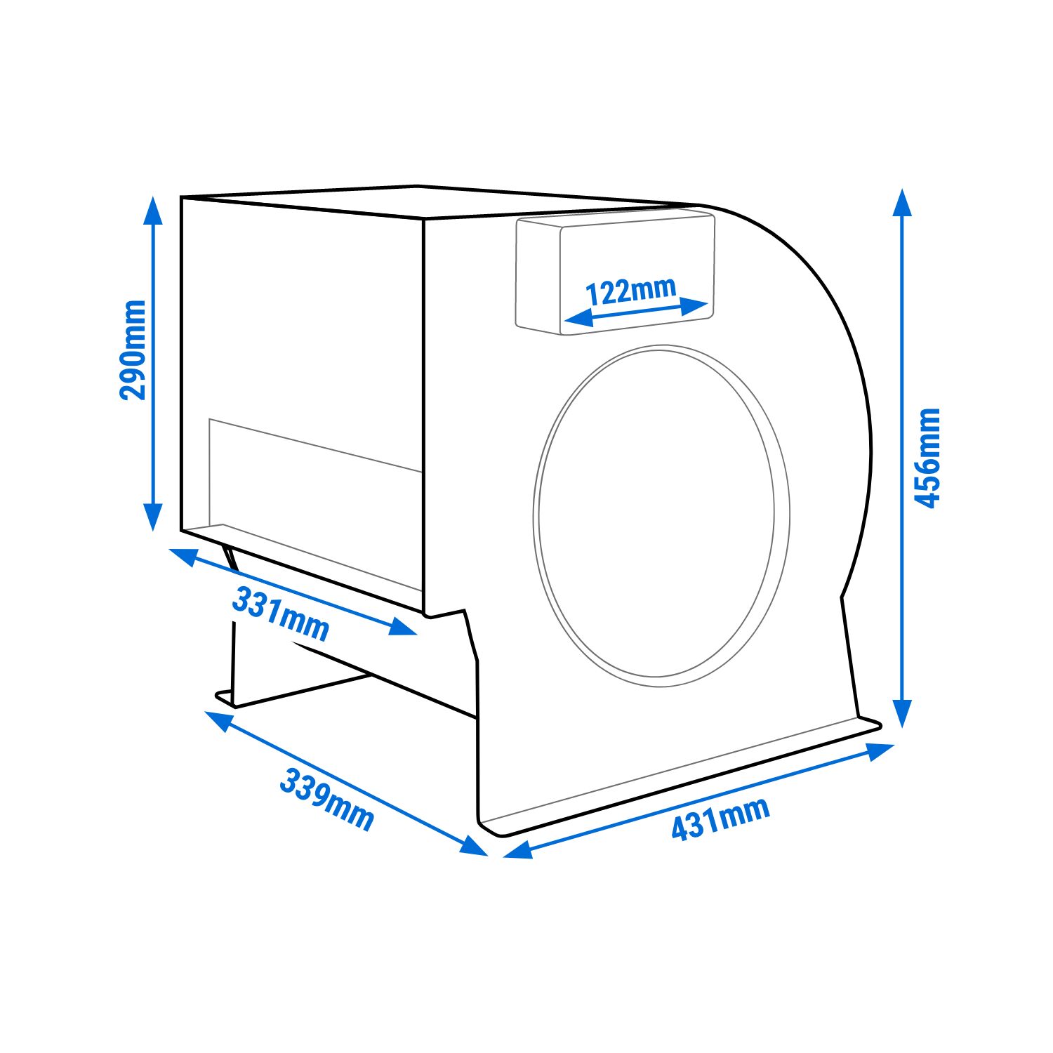 Ventilateur radial 3200 m³/h - pour Airbox
