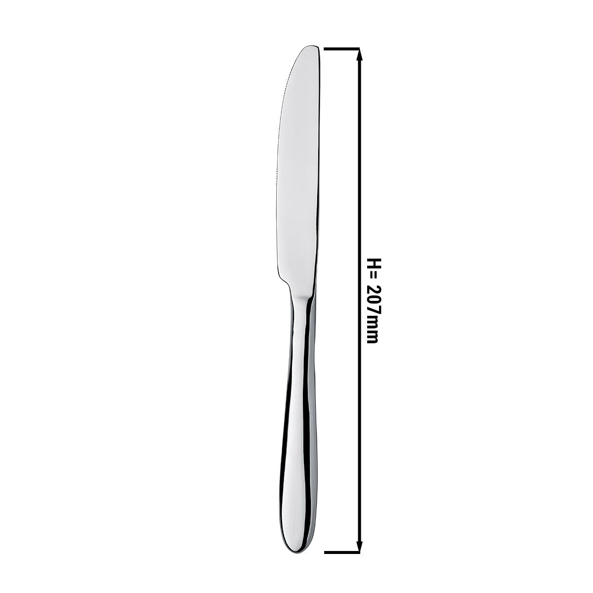 (12 pcs) Couteau à dessert - Acier inoxydable 13/0 - 207mm - 12 pièces