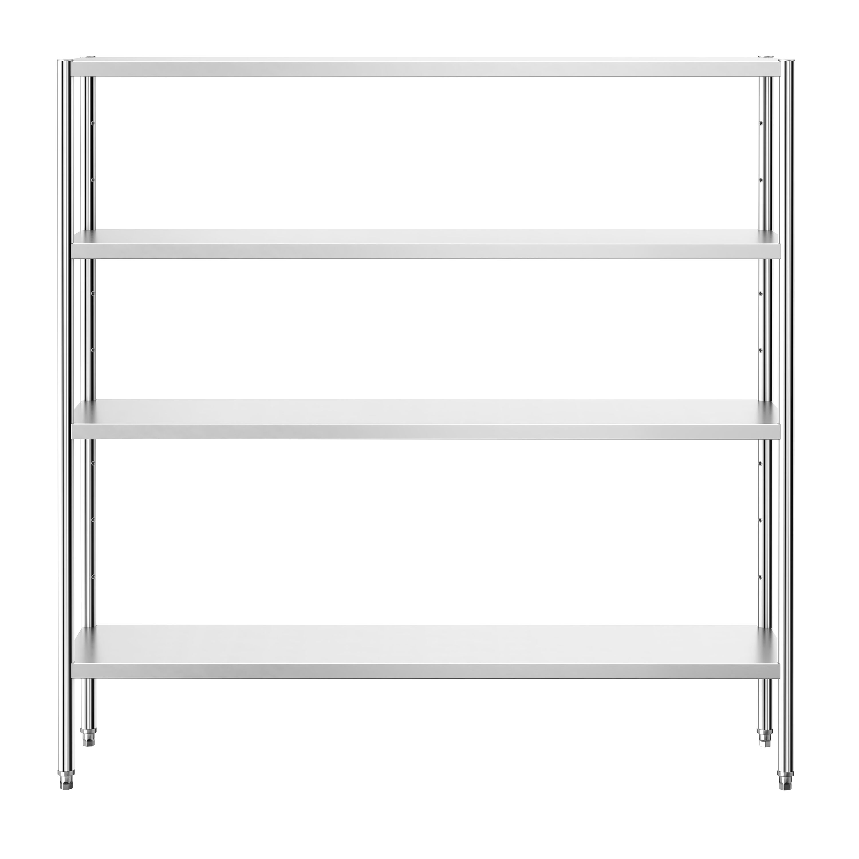 Étagère en inox PREMIUM - 1800 x 490 mm - avec 4 étagères (réglables)