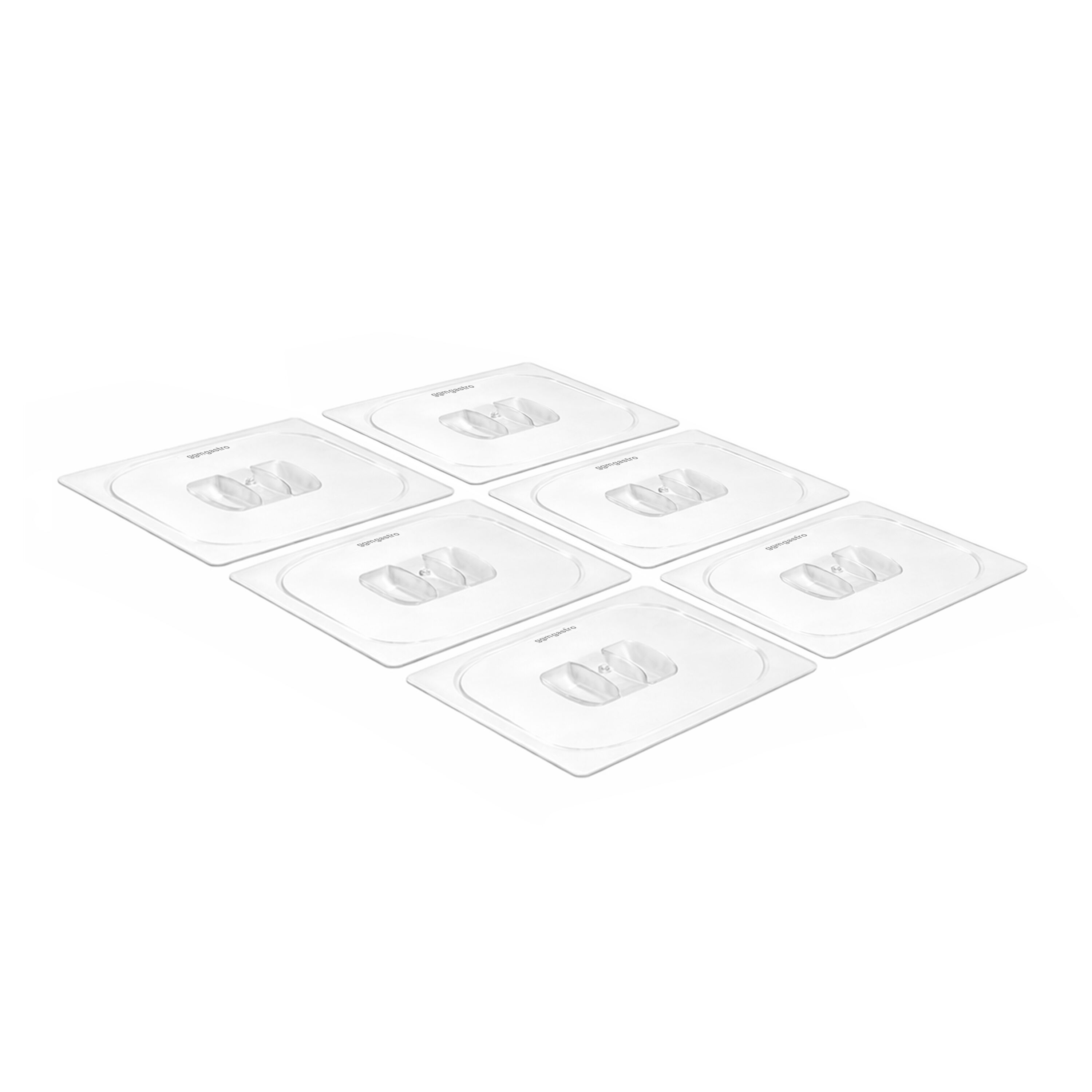 (6 kom) Polikarbonatni poklopac za GN GN 1/2 - Visina: 26 mm - 325x265 mm - proziran