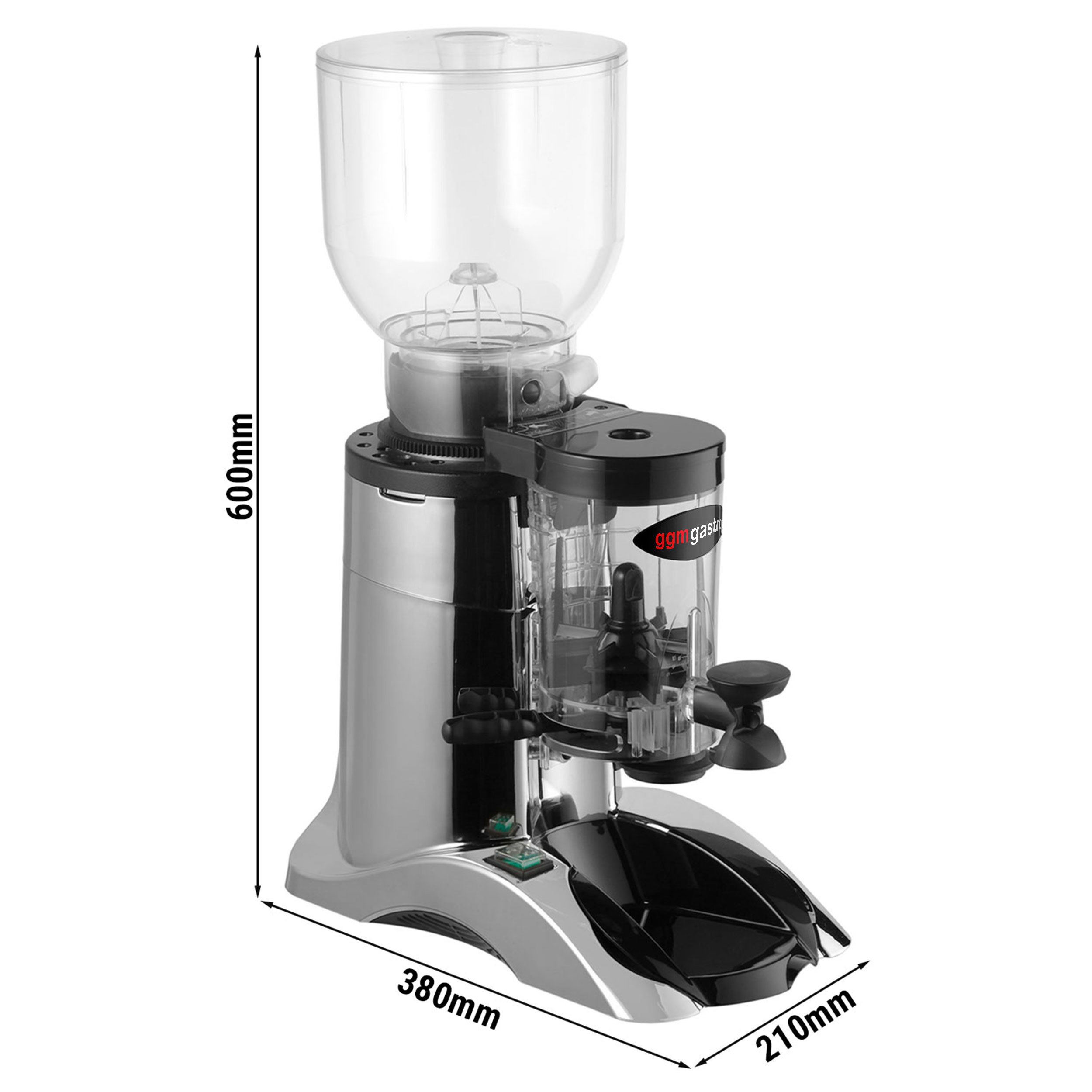 Moulin à café – 2 kg – 77 dB – Avec doseur – Argent