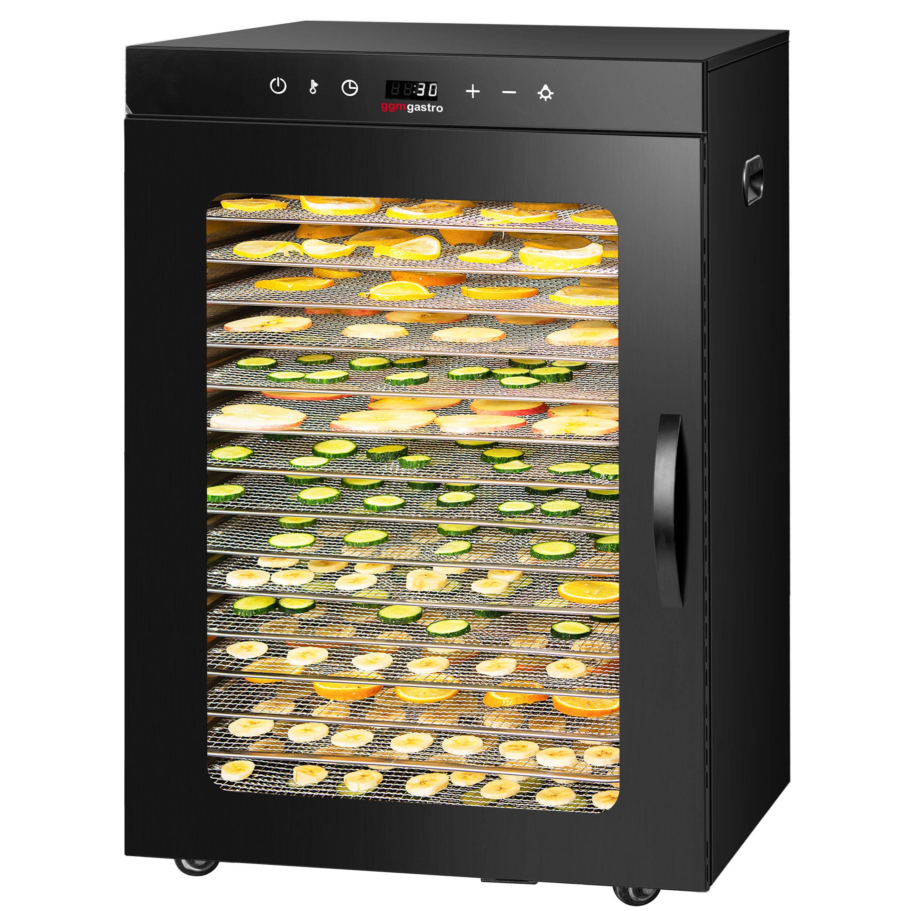 Food Dehydrator - with 16 Trays - Black - Digital Timer - 1.5kW