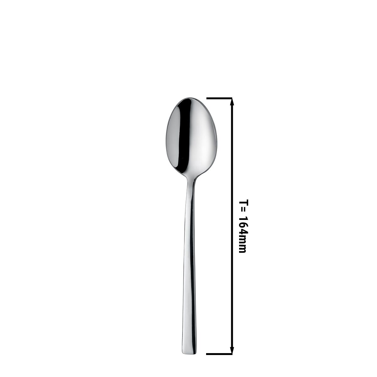 (12 pcs) Cuillère à dessert Giancarlo - Acier inoxydable 18/10 - 164mm - 12 pièces