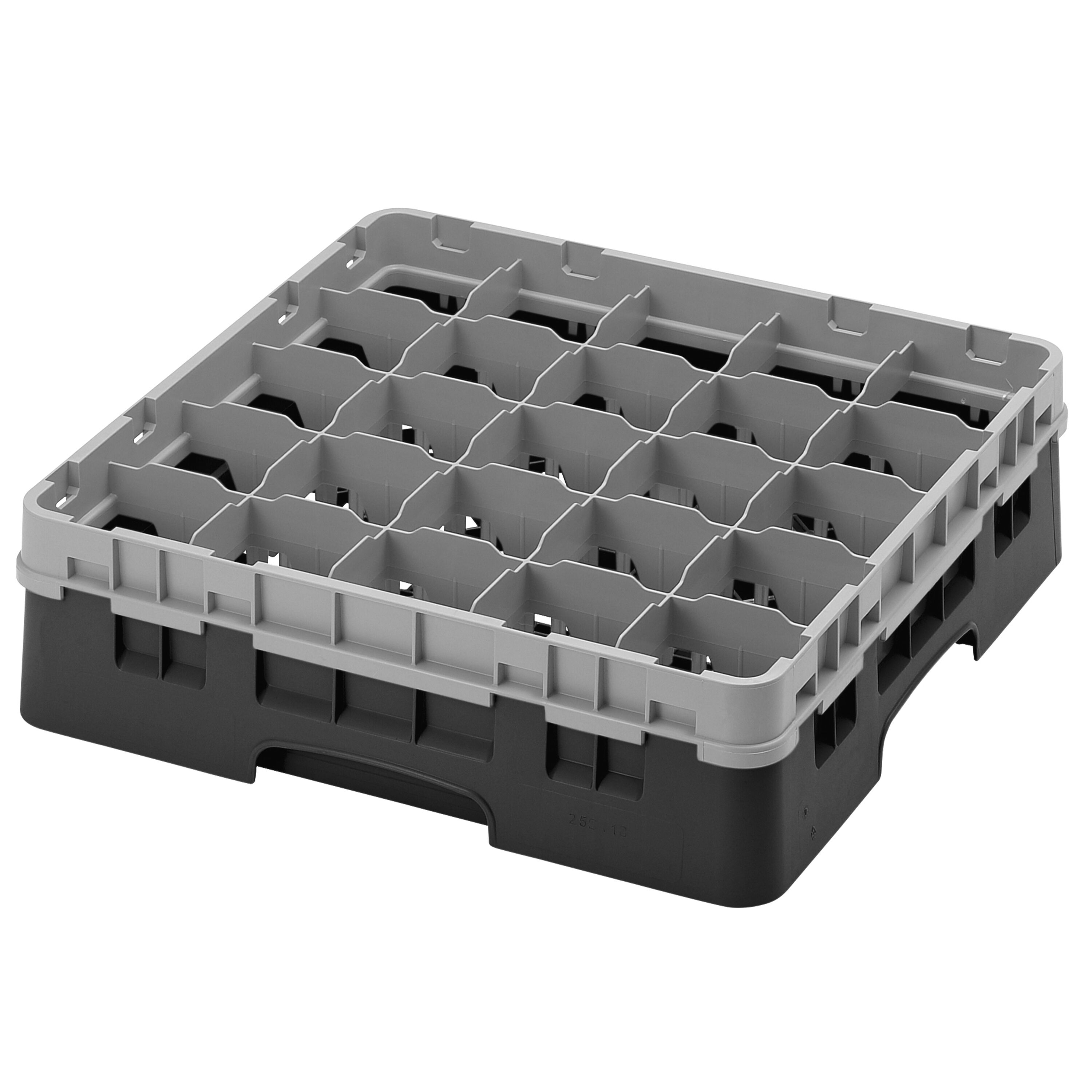 CAMBRO | CAMRACK® - Glazenwasmand 1/1 - 25 vakken - met 1 verlengstuk - 500x500mm - Zwart