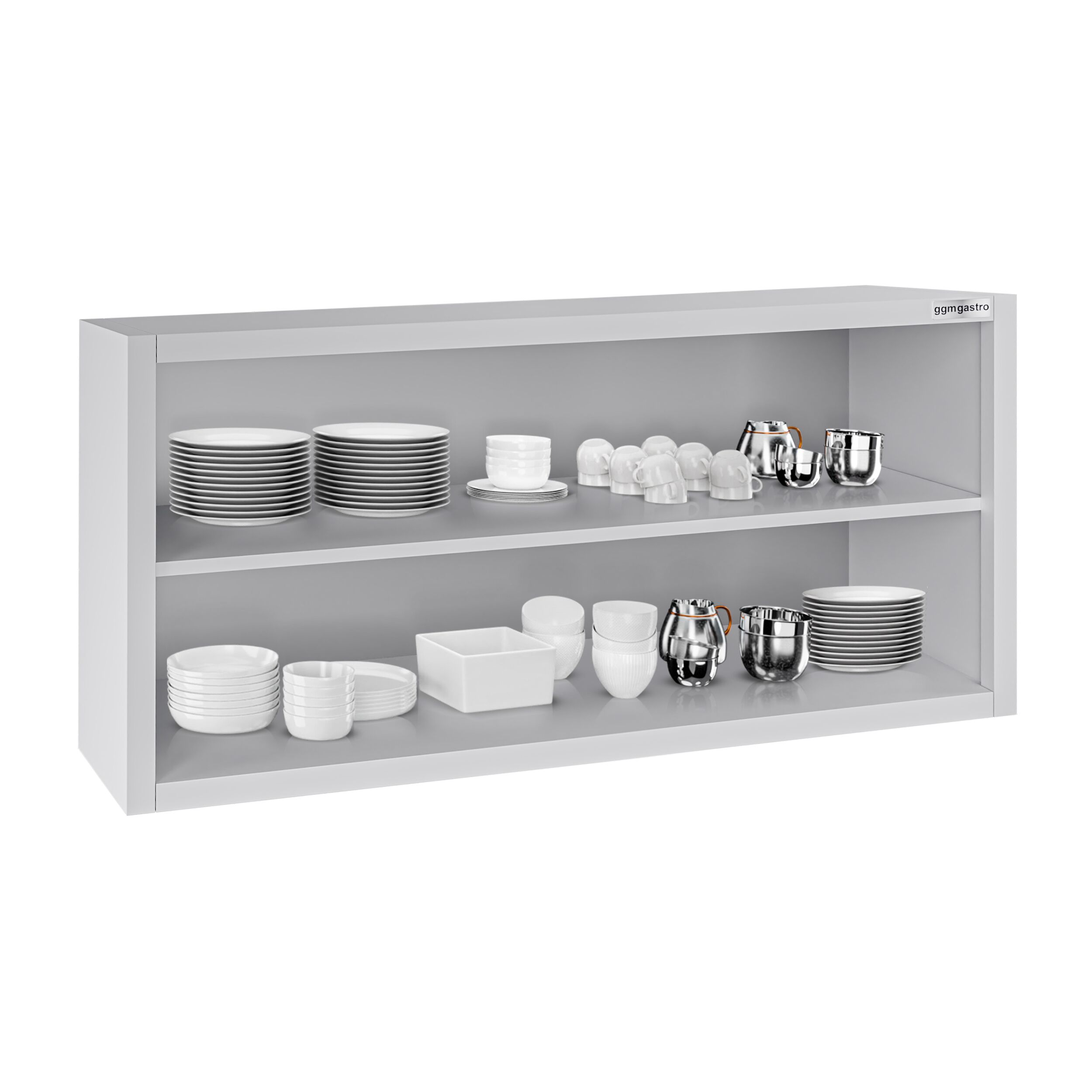 Armoire murale en acier inoxydable ECO - 1200x400mm - sans portes (ouvert) - 650mm de haut