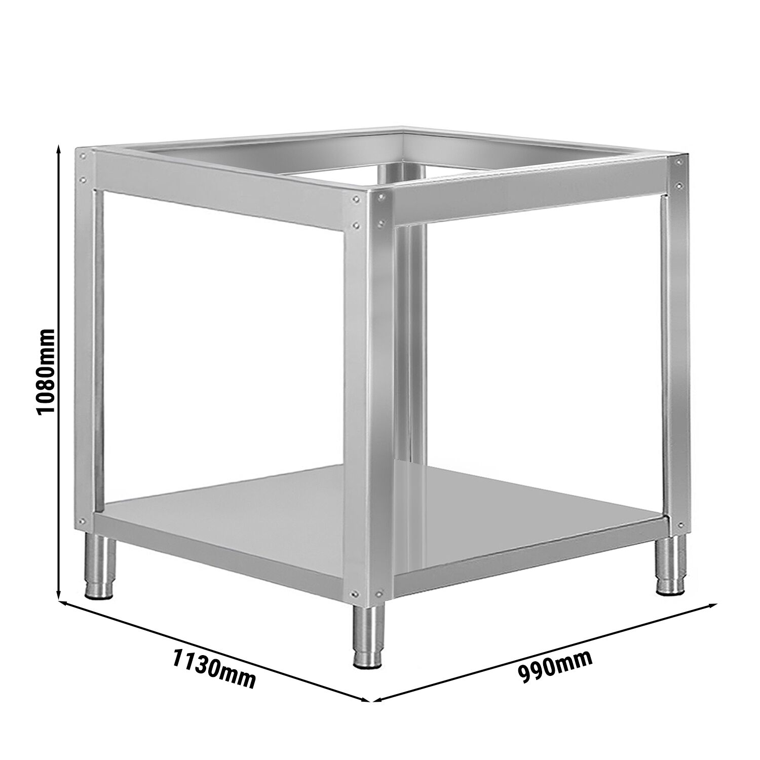 Support pour four à pizza - 990x1130x1080mm - Inox - pour PEP66T, PEP66TD & PEP66TTC