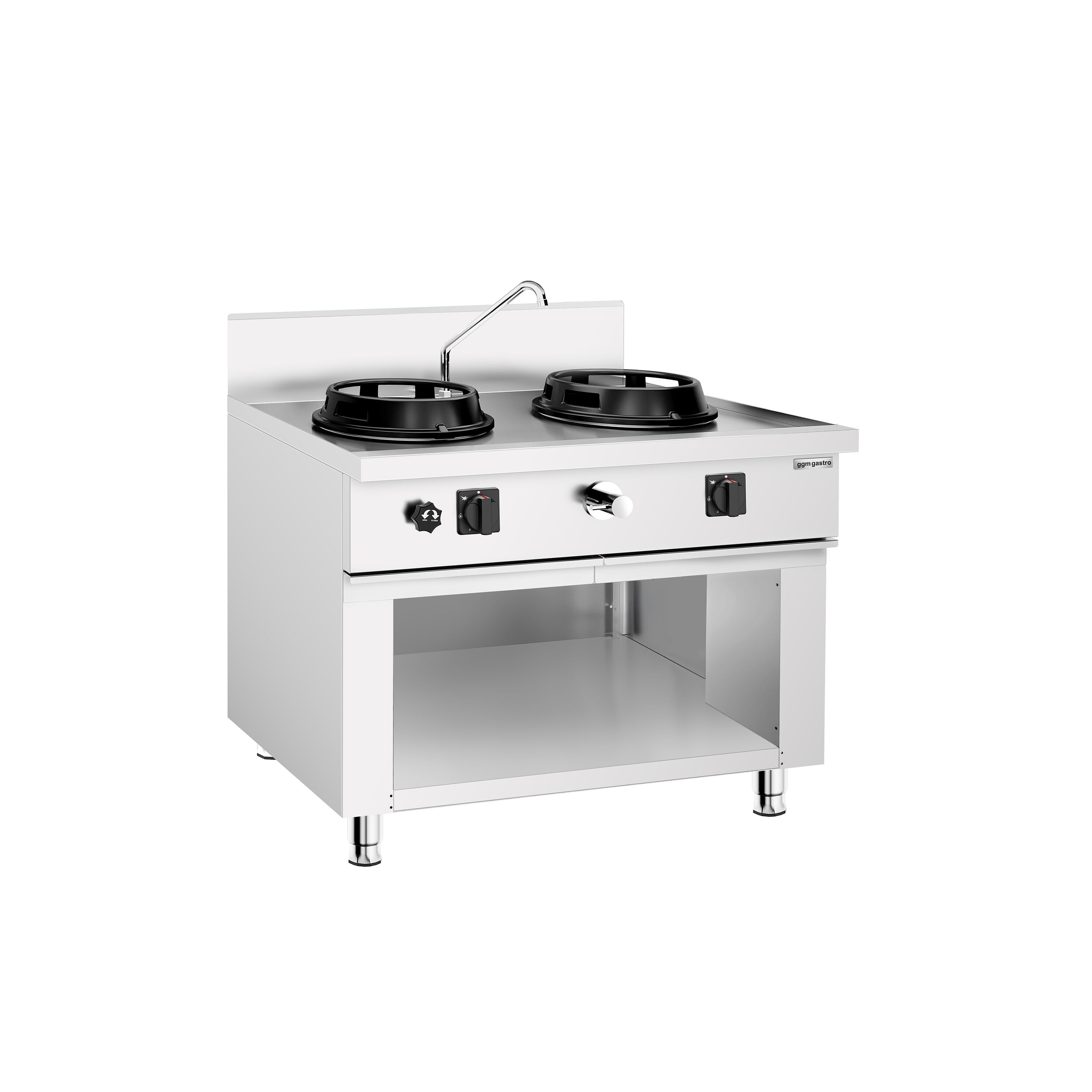Cuisinière Wok à Gaz - 30 kW - 2 Brûleurs - incl. 1 Robinet