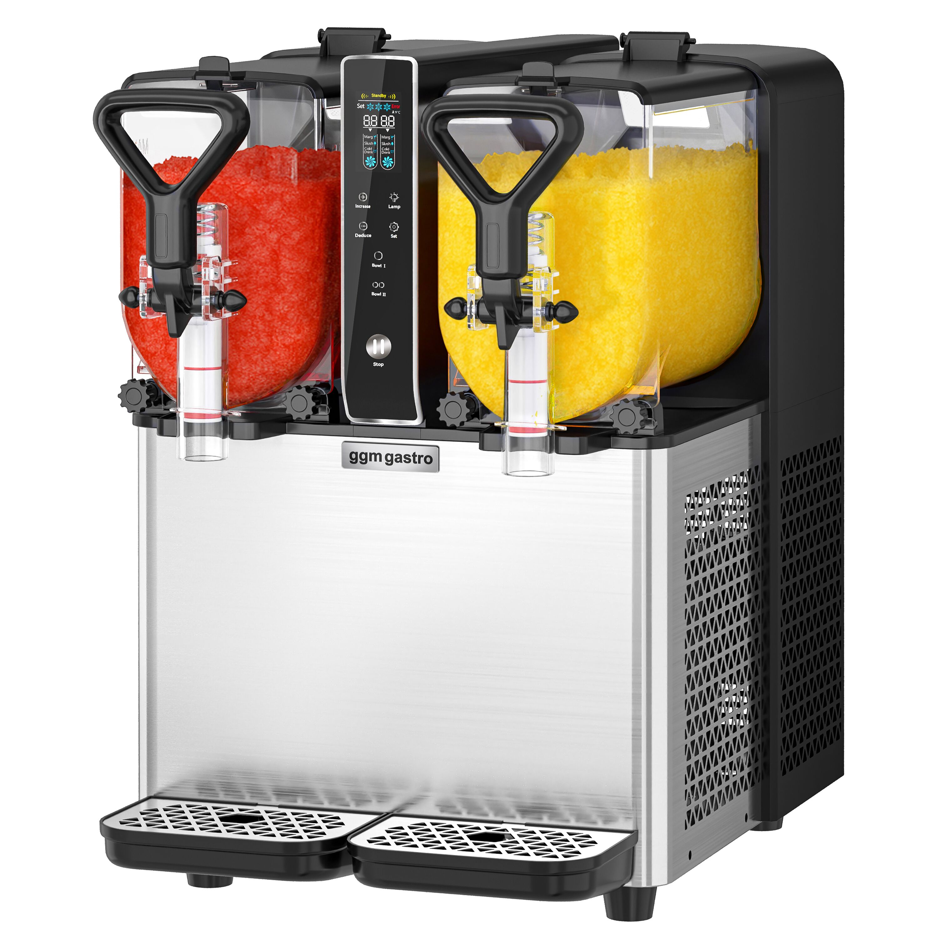 Machine à granita Professionnelle - 2x 3L - 400W - Digital - Noir/Argent
