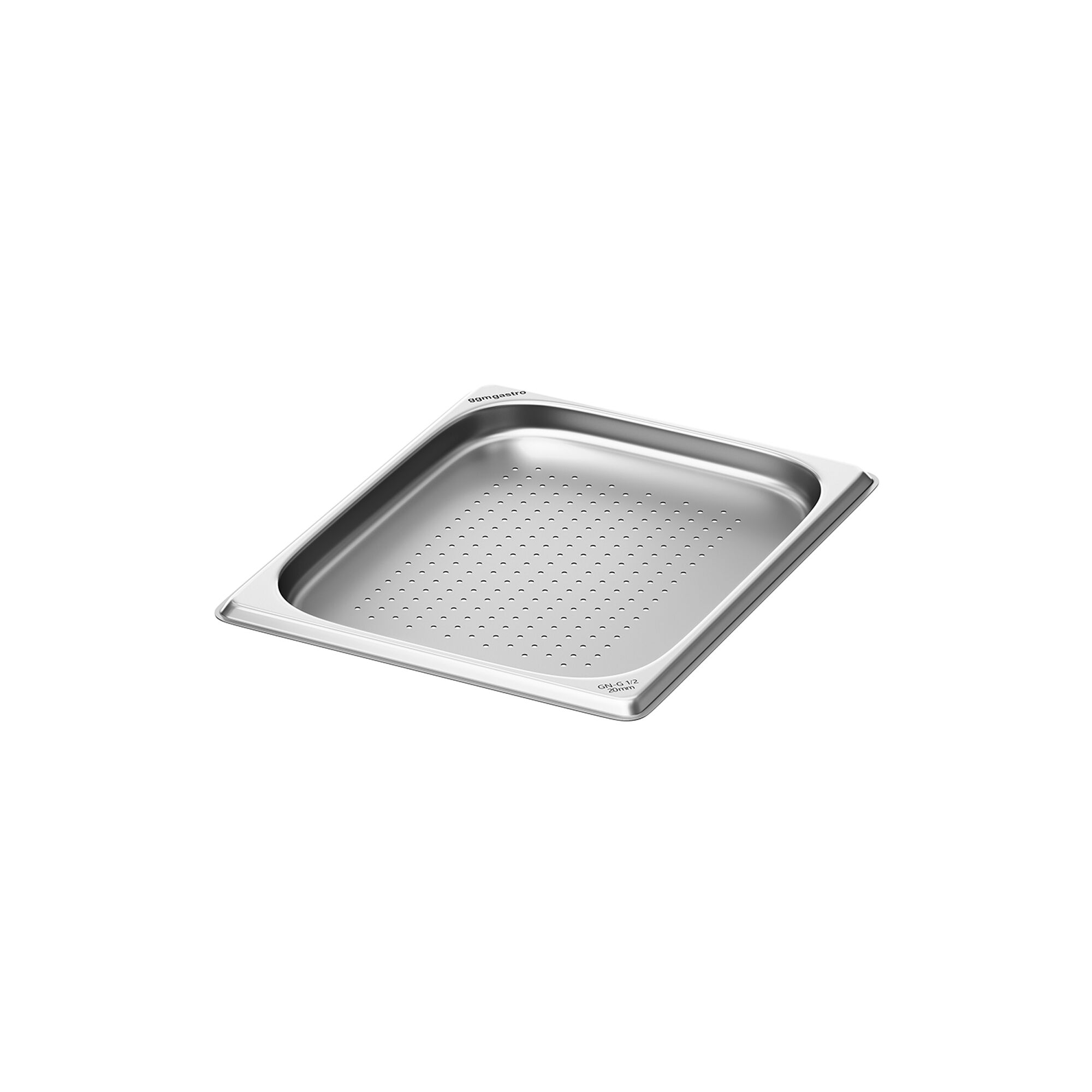(6 pieces) - Stainless steel GN container 1/2 - perforated - height 20 mm