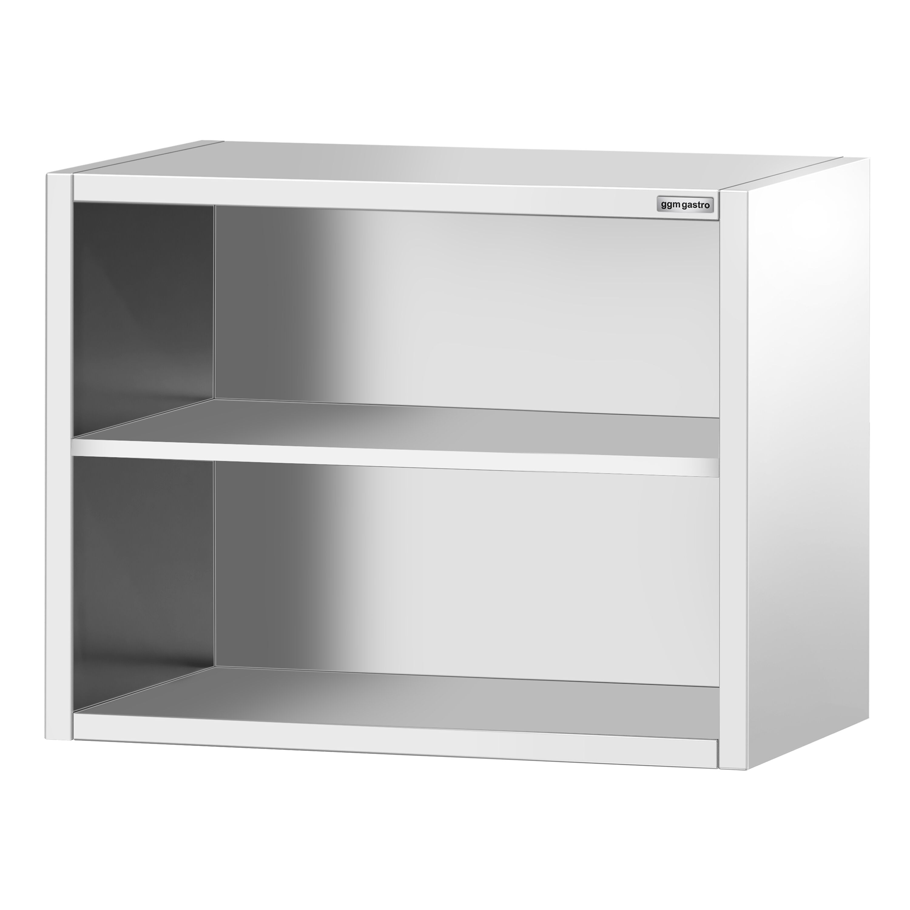 Armoire murale en acier inoxydable PREMIUM - 800x400mm - sans portes (ouvert) - 800mm de haut