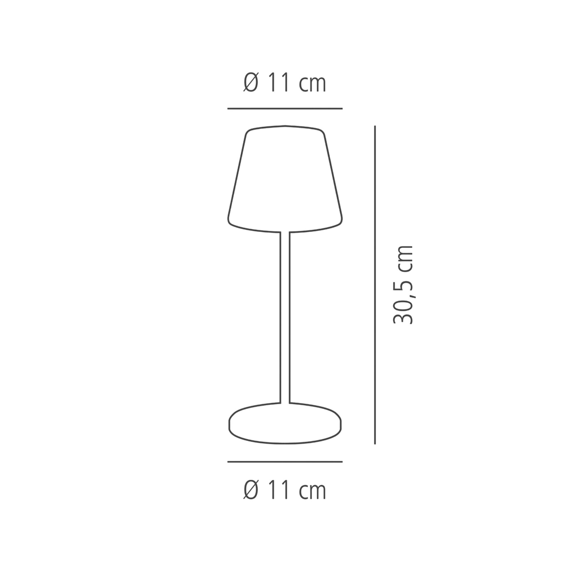 (4 pièces) Lampe de table – MERLE – dimmable en 3 niveaux – Ø 110 mm – Rouille