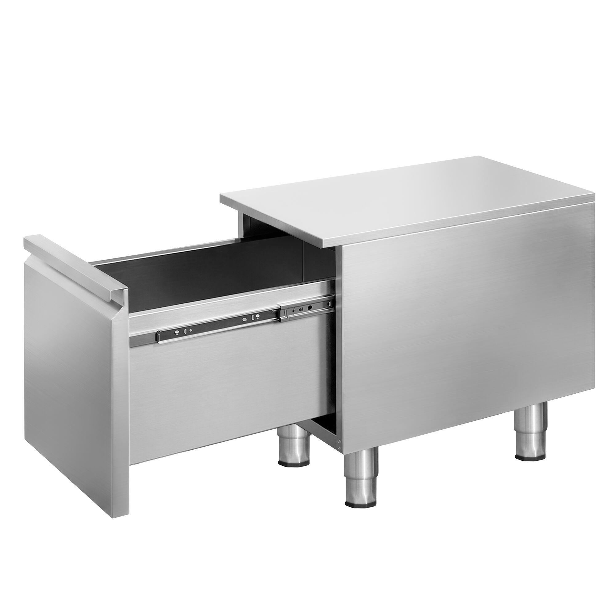Caisson à tiroirs - Acier inoxydable - GN 1/1 - avec 1 tiroirs - 400x560mm