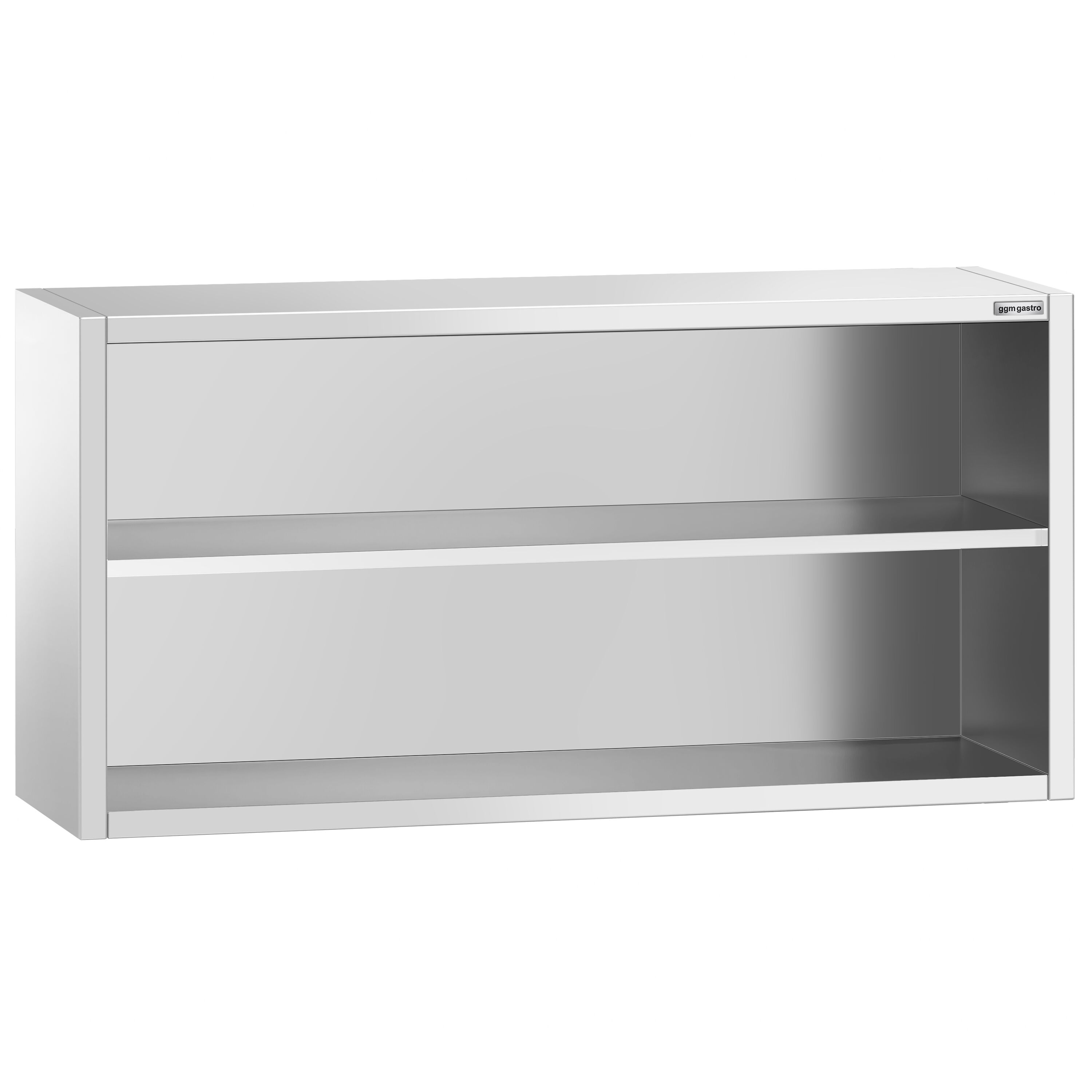 Armoire murale en acier inoxydable PREMIUM - 1600x400mm - sans portes (ouvert) - 800mm de haut