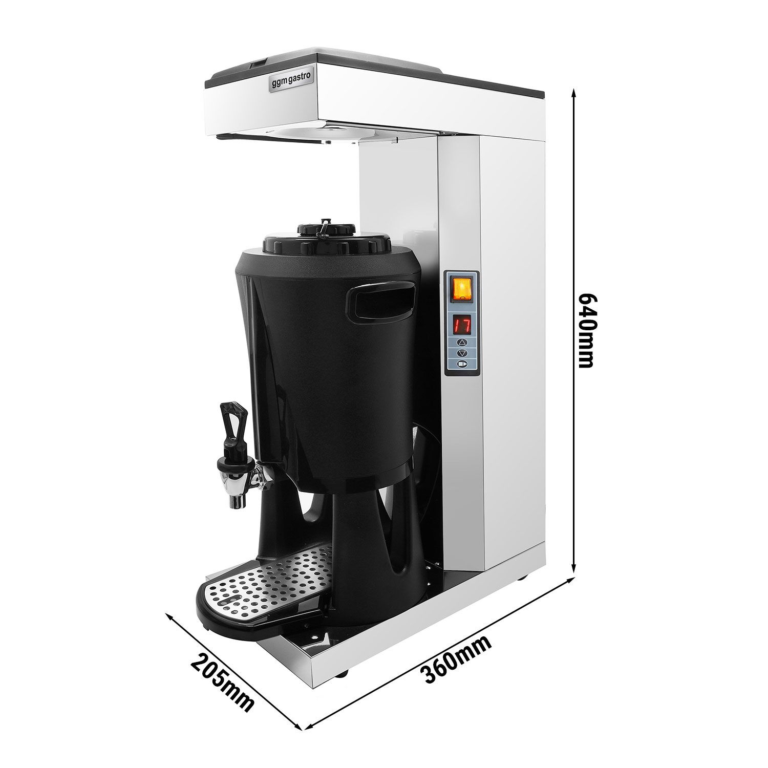 Machine à café filtre - 2,5 litres - avec thermocinétique & remplissage automatique de l’eau - incl. récipient thermique
