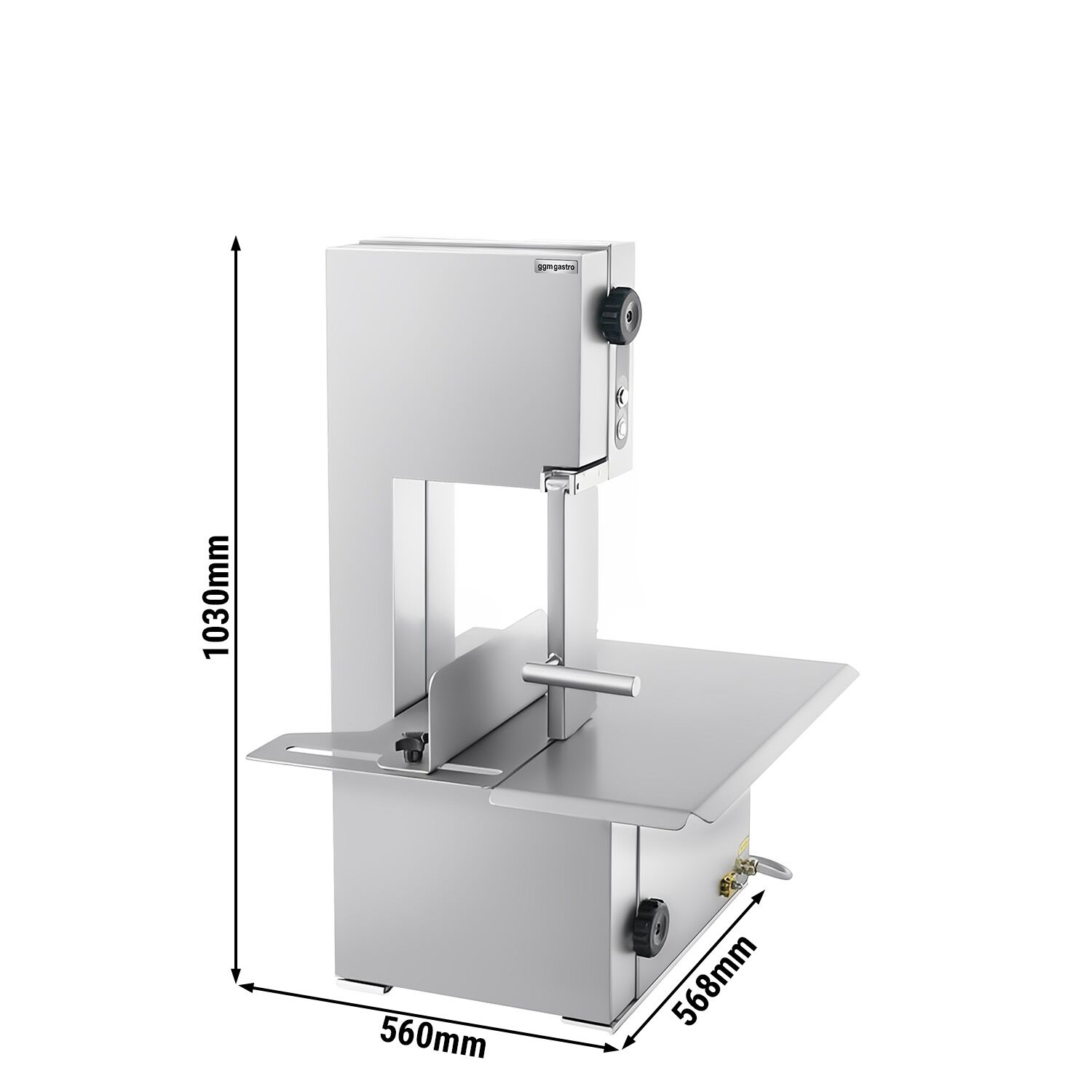 Scie à os de table - Lame 2020mm - Hauteur de coupe max. 290mm - Inox