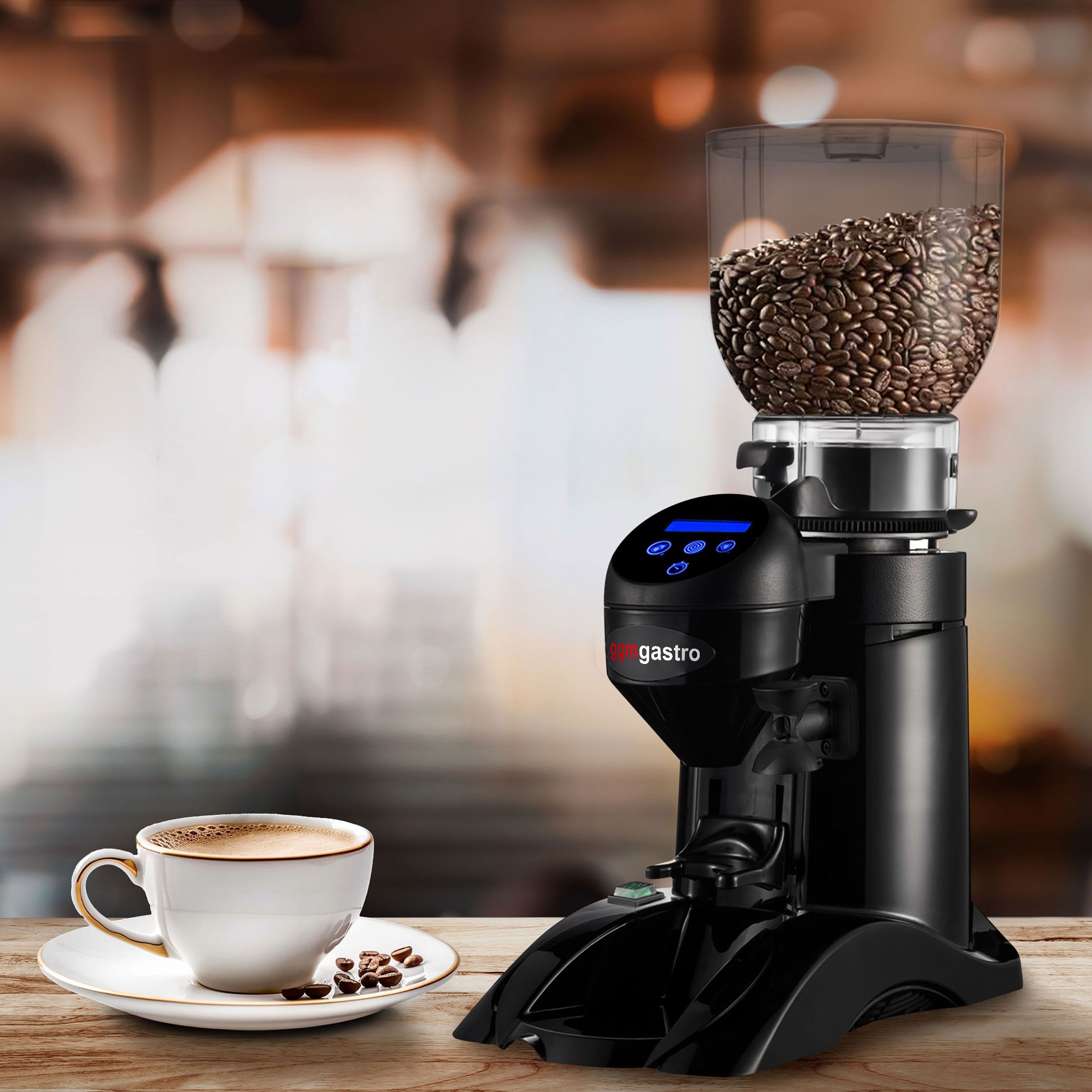 Commercial Coffee Grinder - 2kg - with Dispenser (Doser) - Black