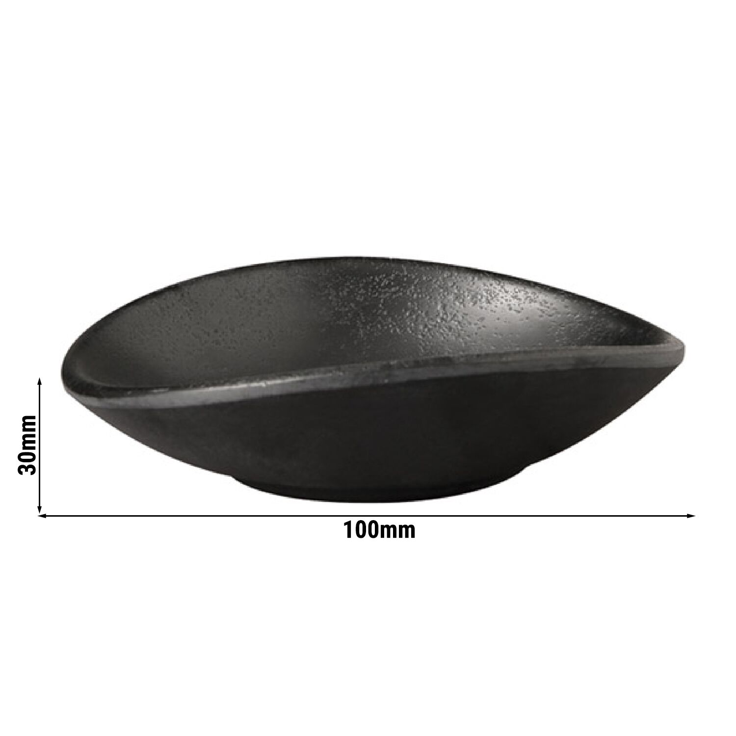 (6 pièces) Coupelles à sauce - ZEN - Melamine - 40 ml - 110 x 100 mm - Noir