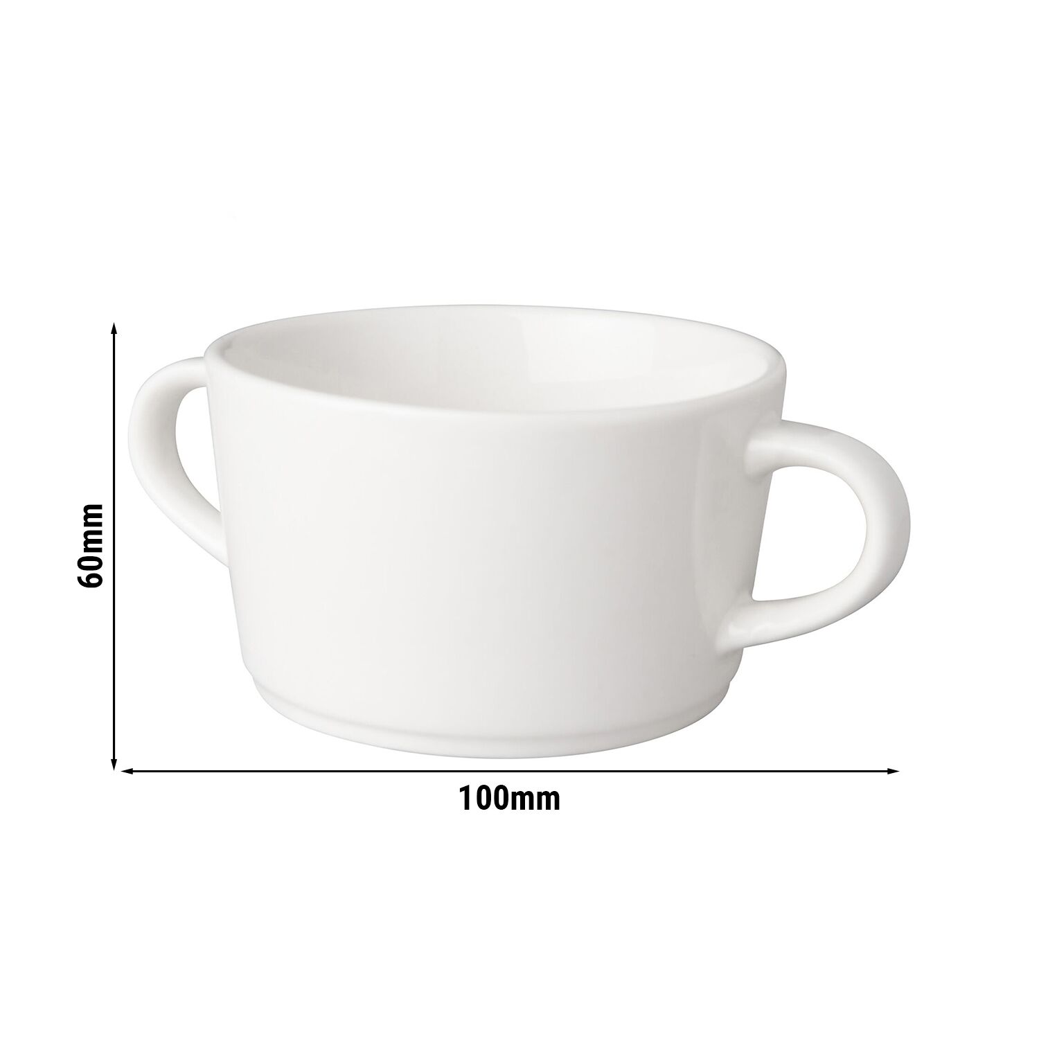 (6 pcs) BUDGETLINE - Bol à soupe - Ø 100mm - 300 ml - Blanc