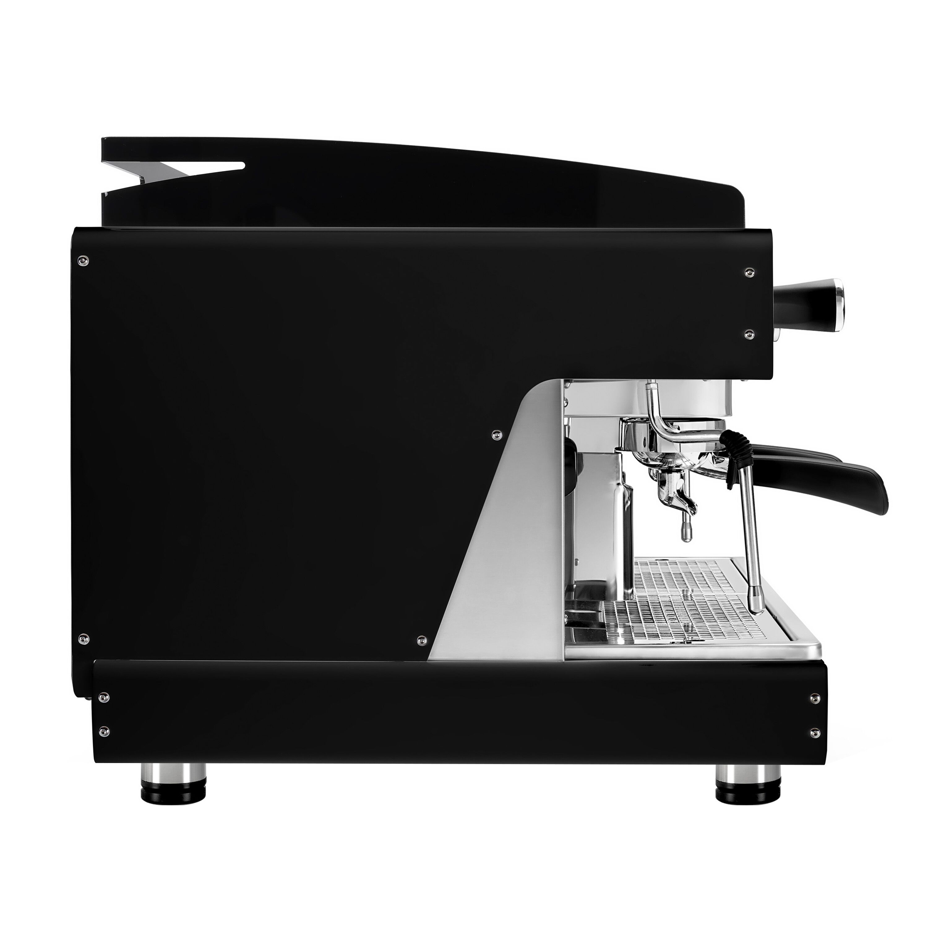 WEGA | Pegaso Plus - Espressor - 2 grupuri - 3,7 kW - cu spumător de lapte și apă fierbinte - Negru