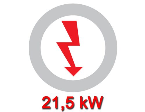 Fourneau électrique - 21,5kW - 4 plaques électriques - avec four électrique - Chaleur statique - 7,5kW