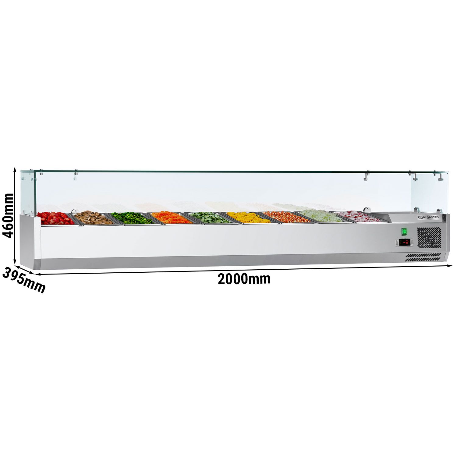 Vitrine Réfrigérée à Ingrédients ECO - 2000x395mm - 9x GN 1/3
