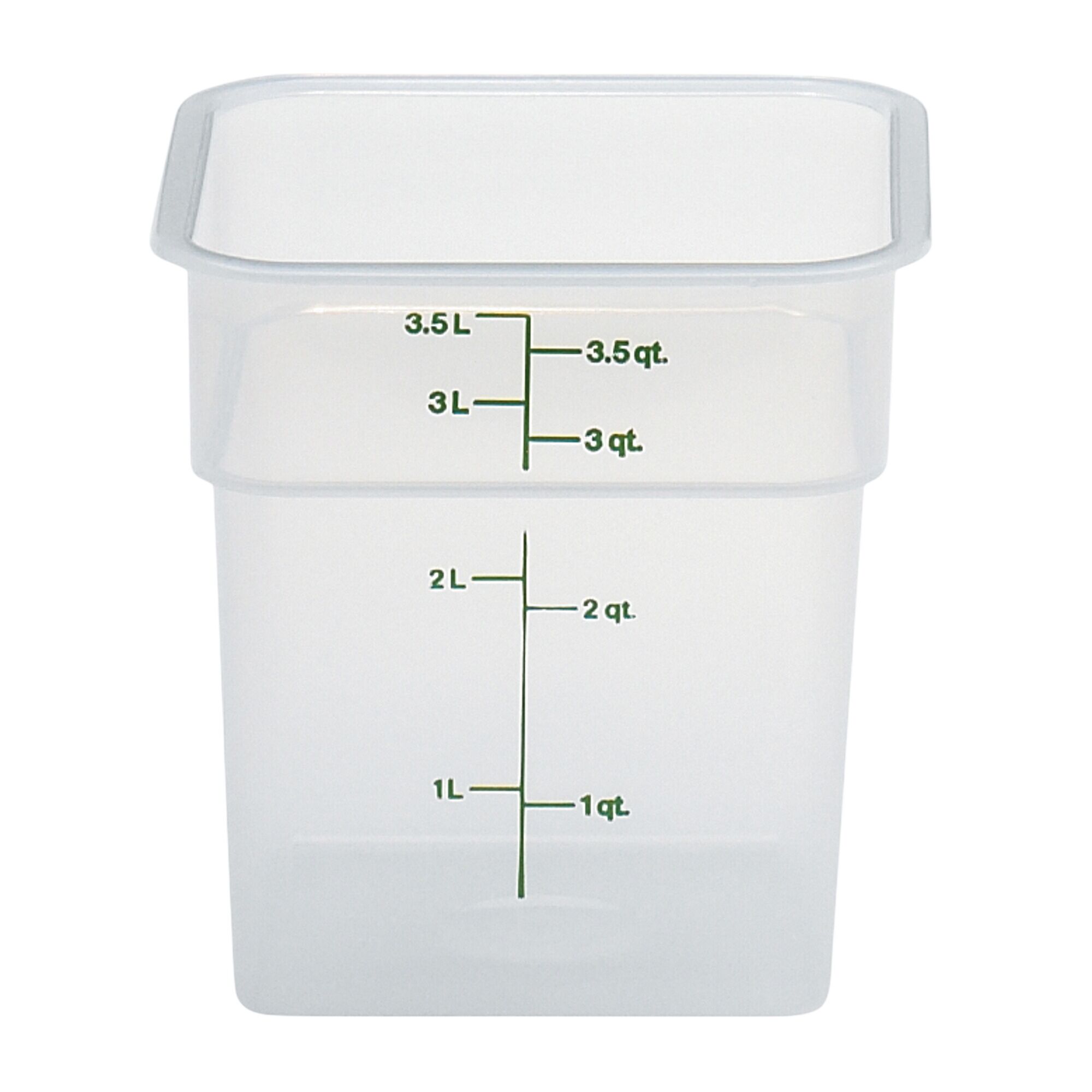 (6 pièces) CAMBRO | CAMSQUARES® – Récipient – 3,8 litres – transparent