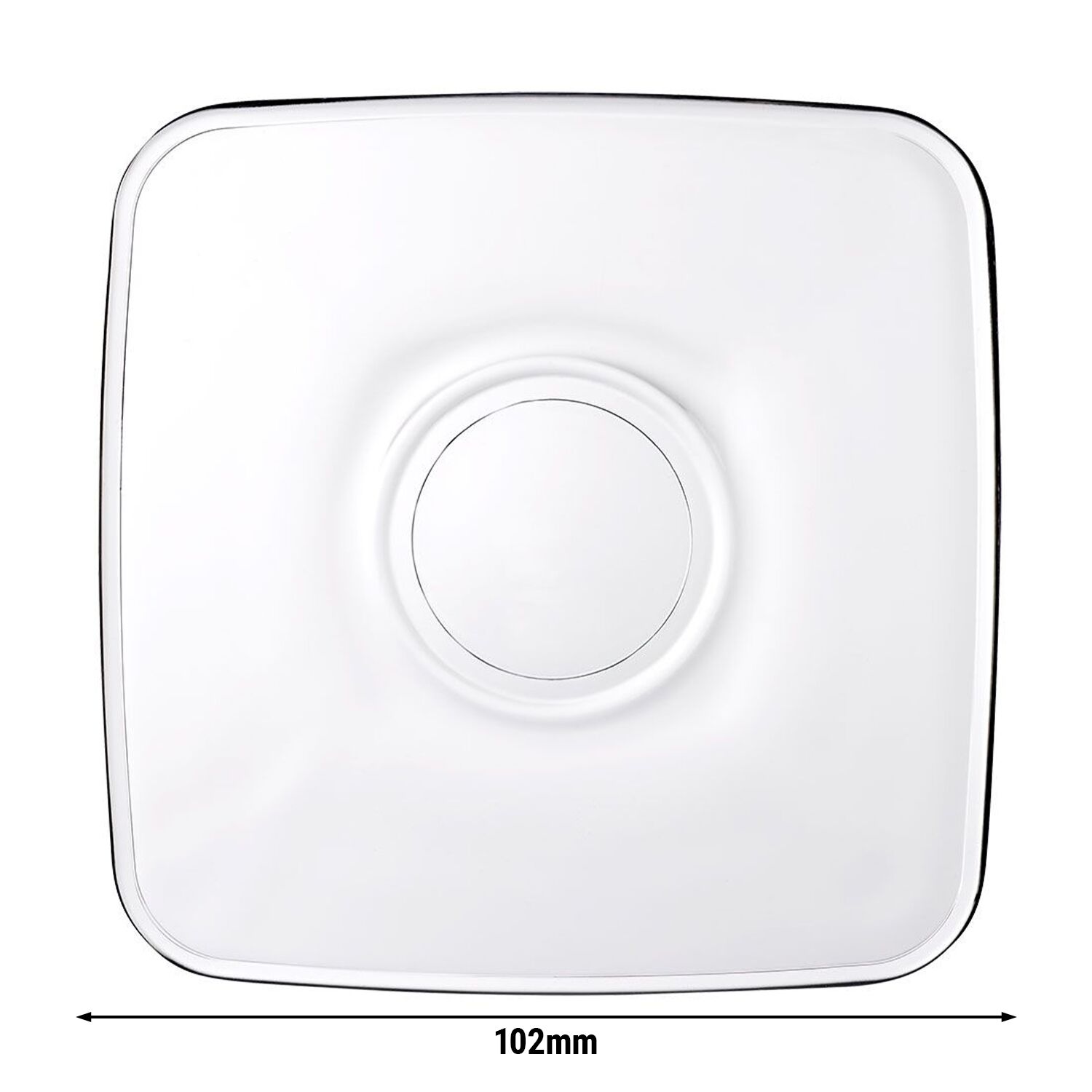 (72 pcs) AQUA - Soucoupe à café / thé - Ø102mm - Transparent