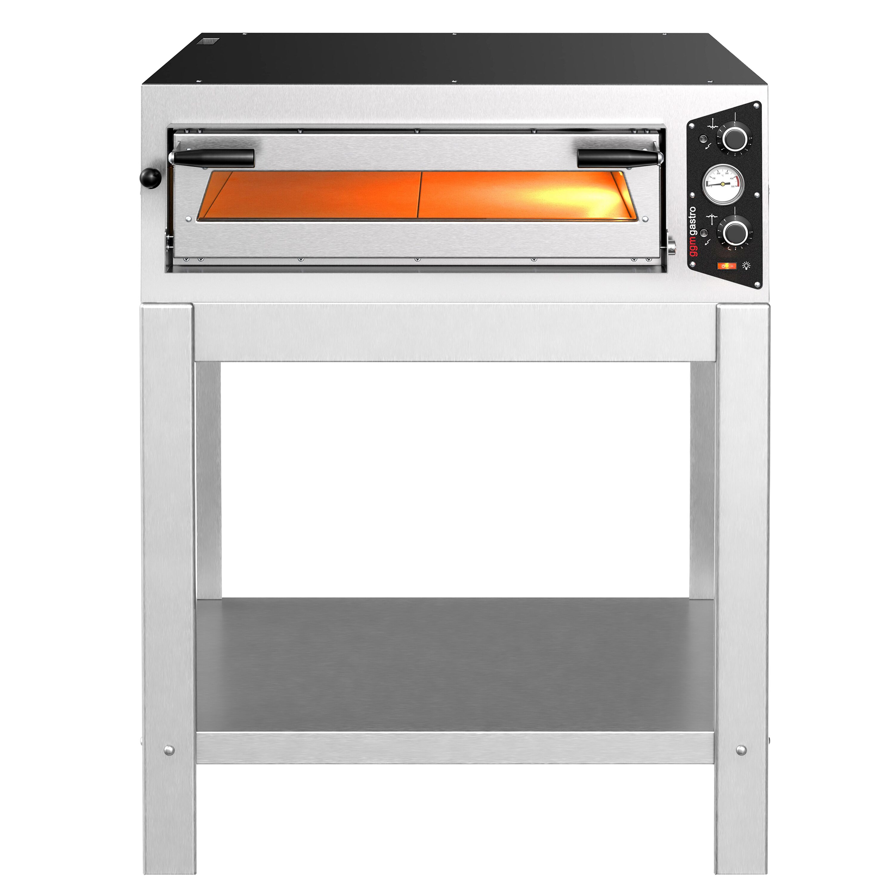 Four à pizza électrique – 4 x 30 cm – Manuel – incl. support inférieur