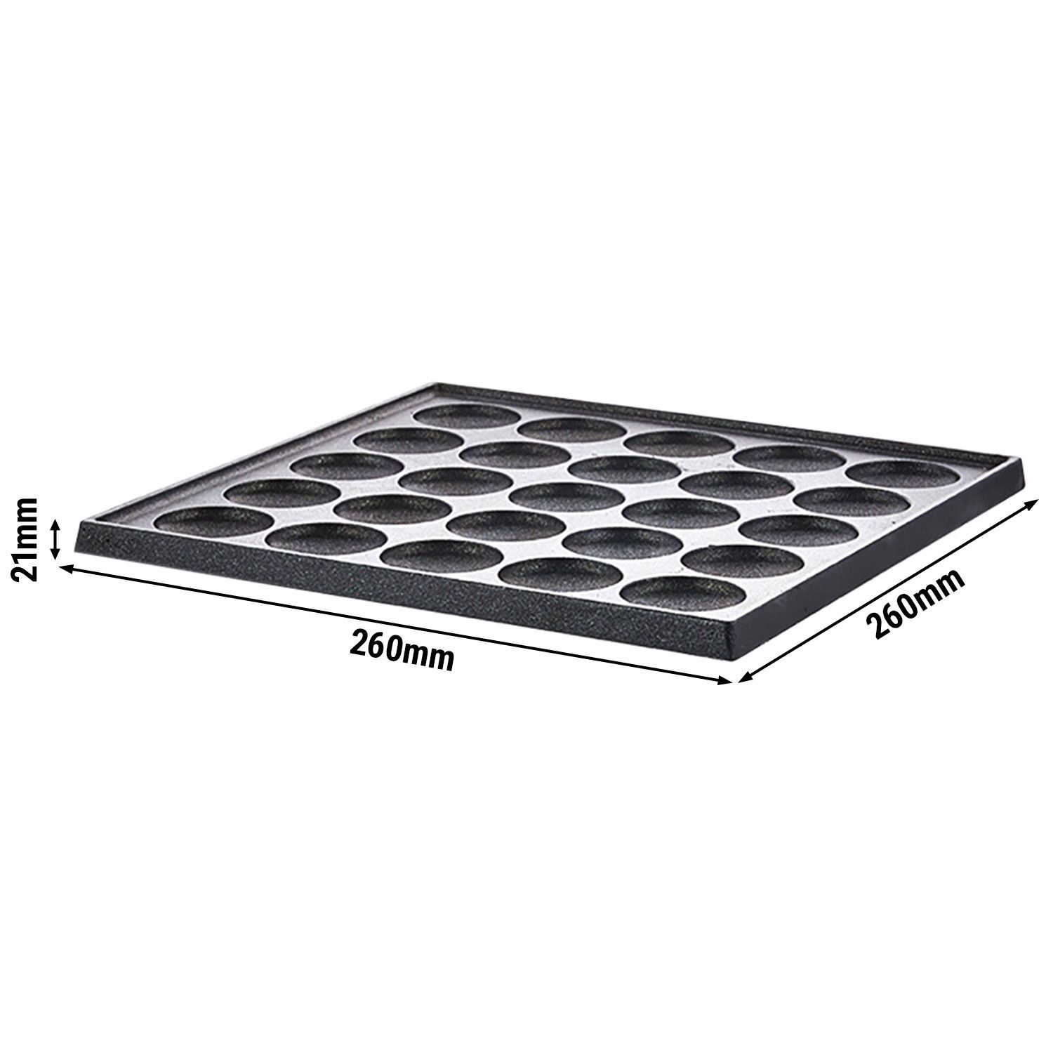 Backplatten für Waffeleisen BWERM25 - Form: Bubble - für 25 Stück