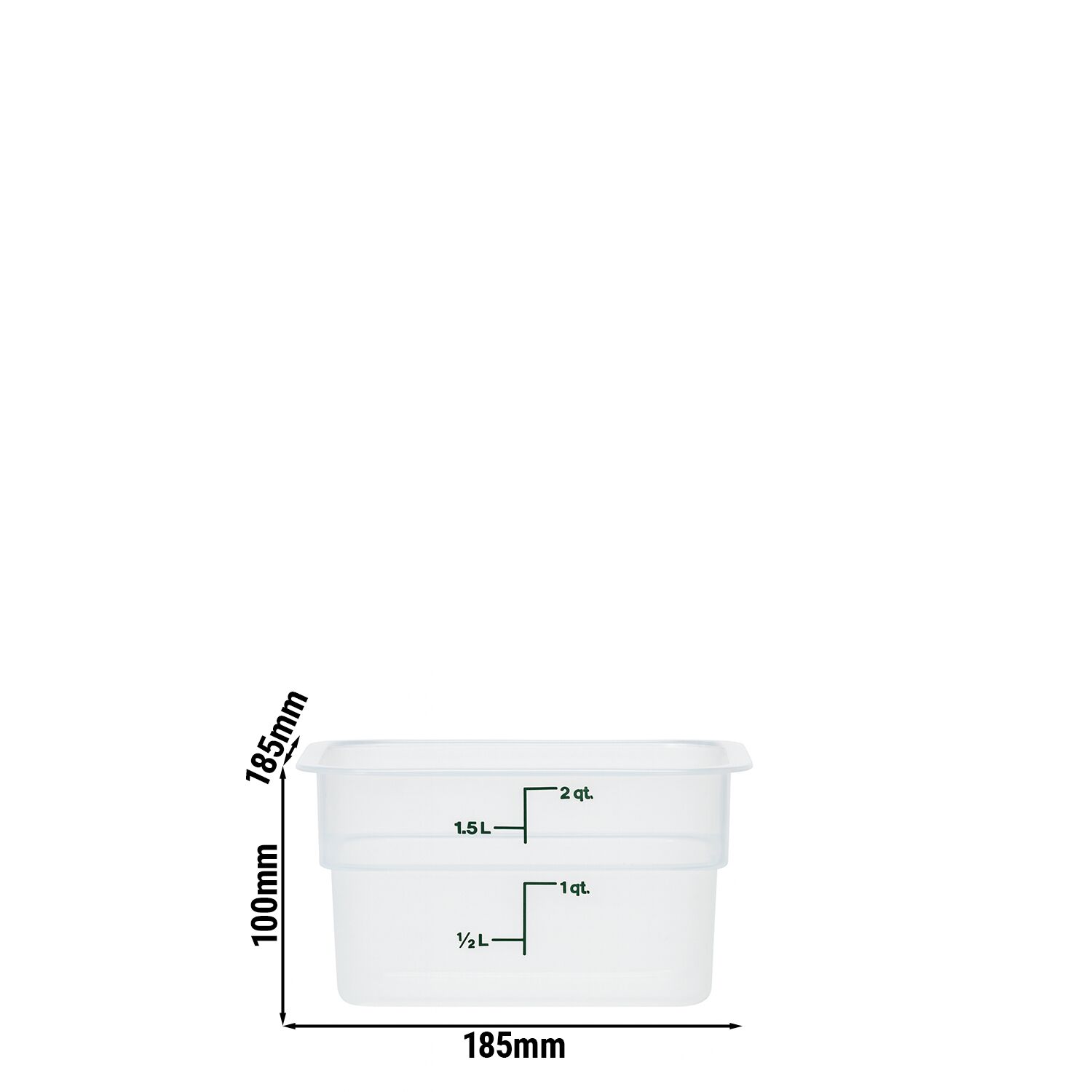 (6 st) CAMBRO | CAMSQUARES® - Behållare - 1,9 liter - Transparent
