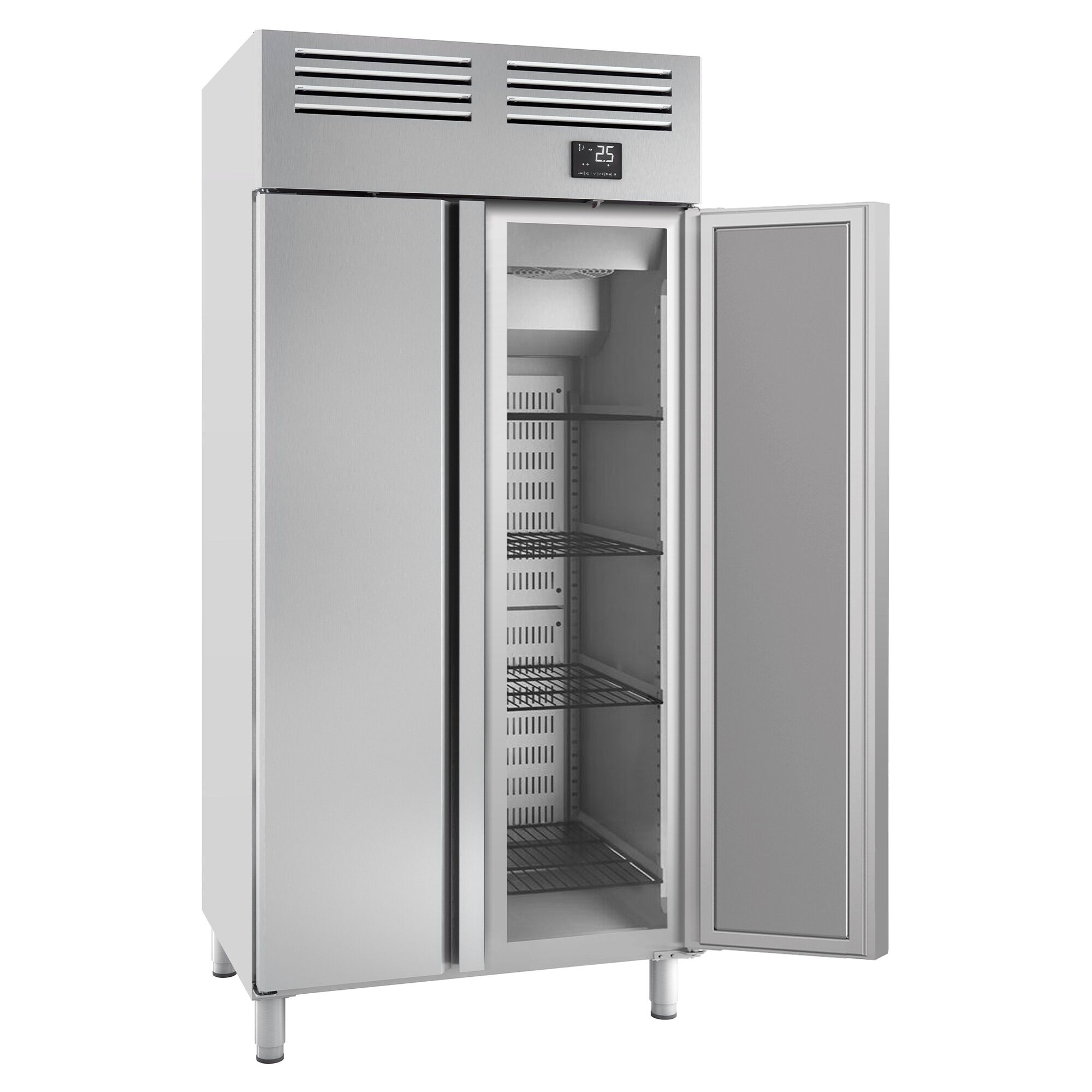 Armoire réfrigérée positive Inox AISI 304 PREMIUM PLUS - GN 1/1 - 745 L - avec 2 portes