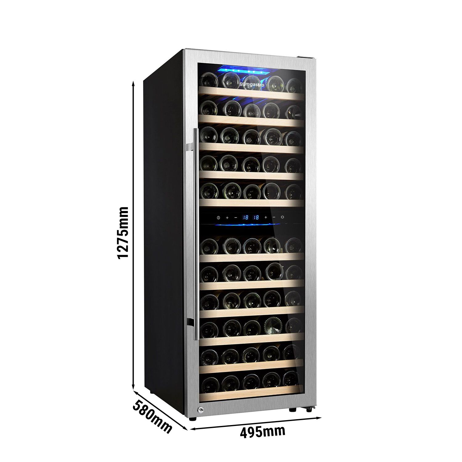 Cave à Vin - 2 Zones Climatiques - 200 Litres - max. 73 Bouteilles