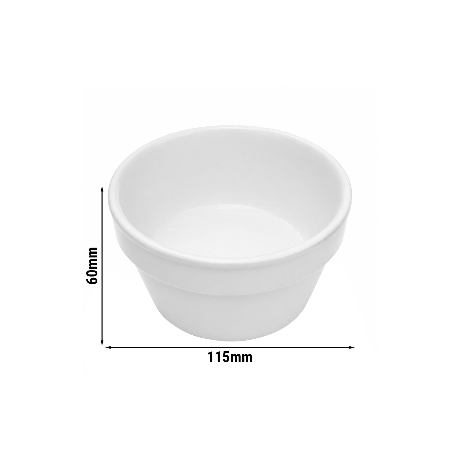 (18 pièces) THERMO FUTURE BOX | Bol d'accompagnement en porcelaine - rond - 300ml - blanc