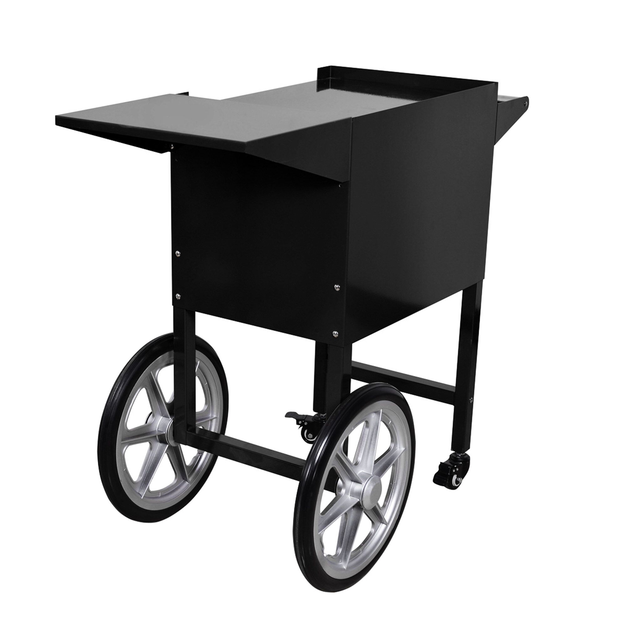Machine à pop-corn professionnelle avec chariot - 1,46kW - 5kg/h - avec 1 marmite - Noir