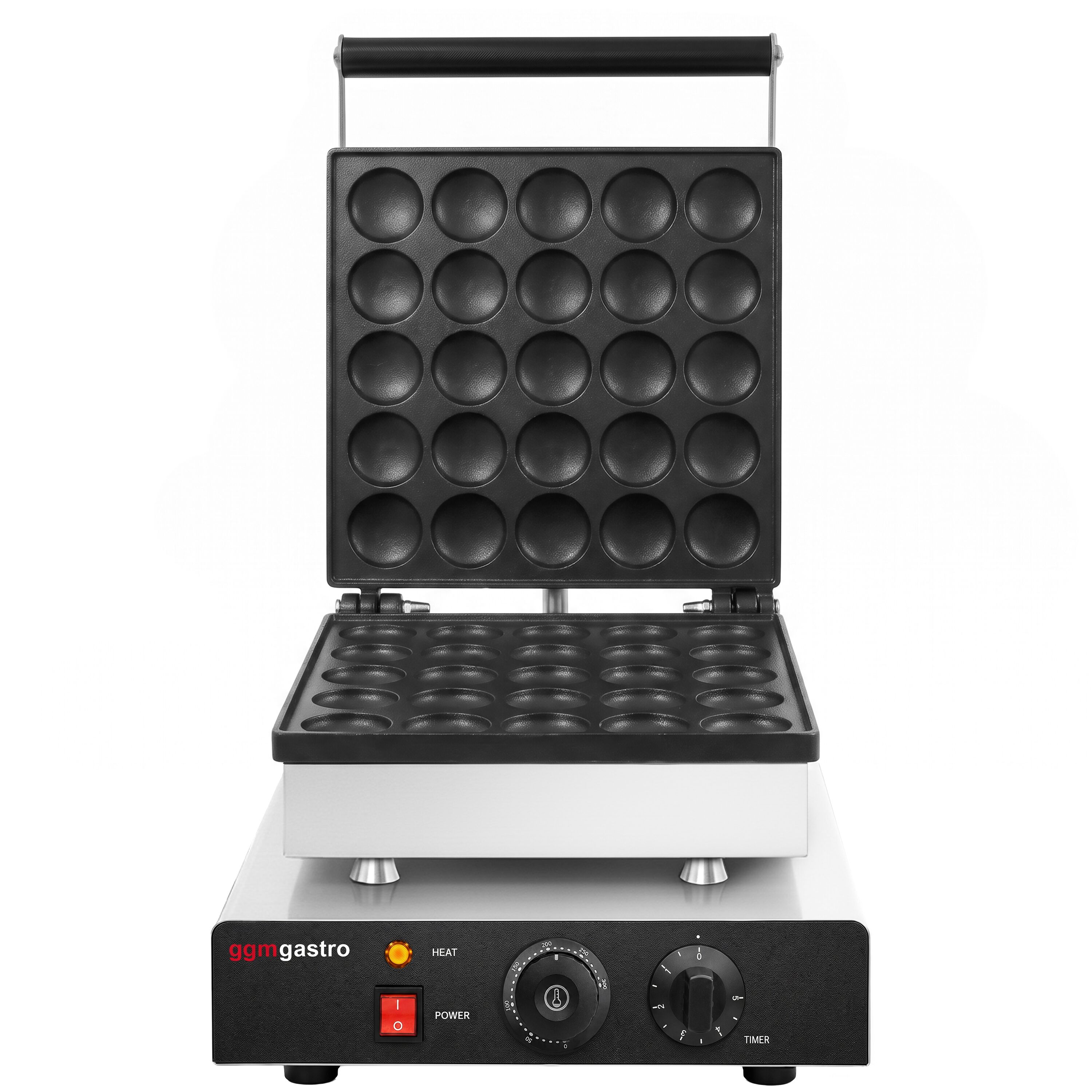 Waffle iron - Single - Manual - 1,75 kW - Shape: Pancake balls - Teflon-coated baking plates