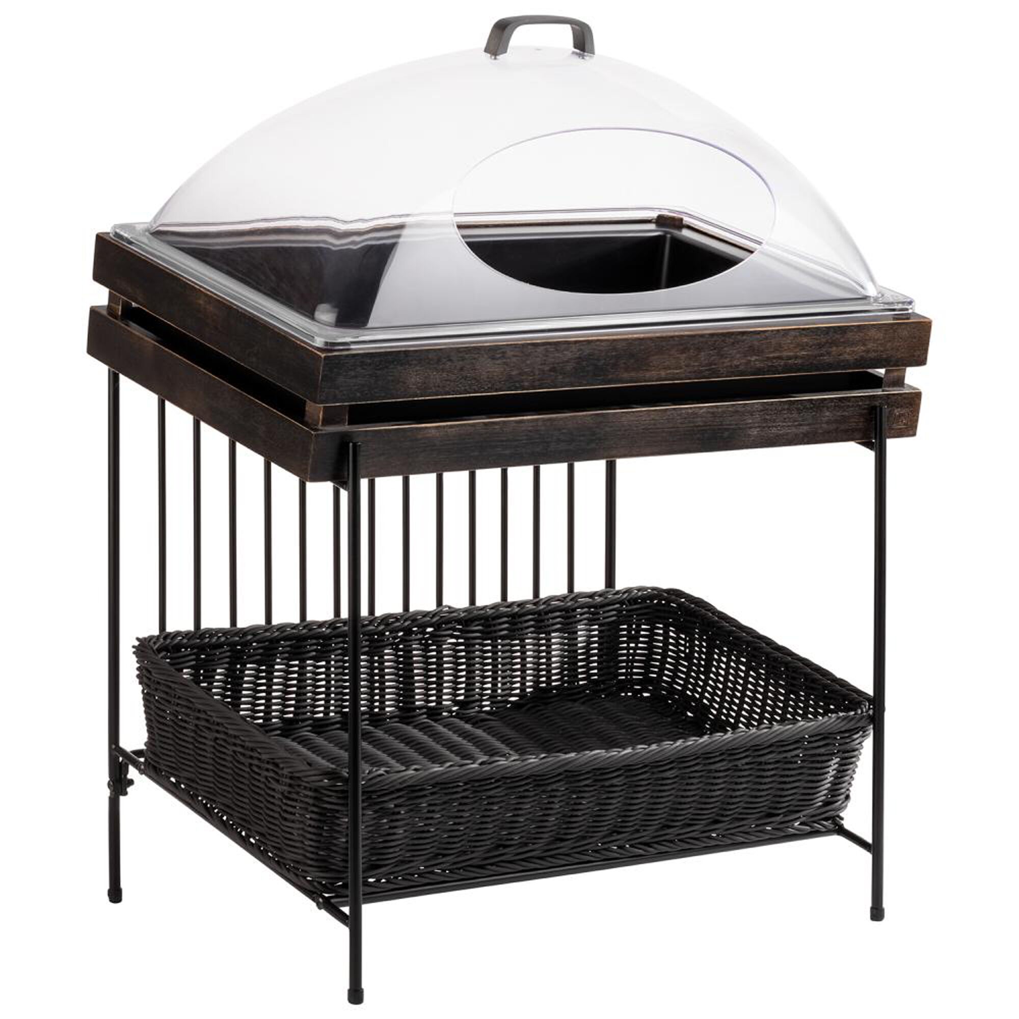 Support buffet - SUPERBOXEN - Support en métal - Noir - Hauteur:480mm - compatible avec GN 1/1 & GN 1/2
