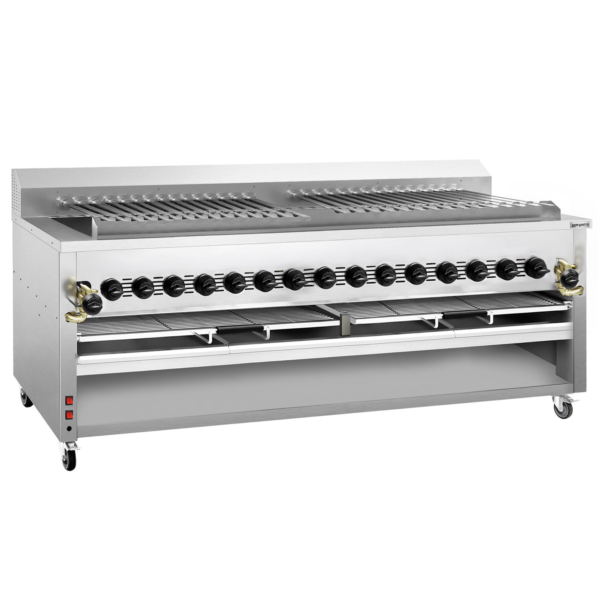 Commercial Gas Adana & Shish Kebab Skewer Grill – 30 Auto‑Rotate Skewers - 15 Burners - 23 Included