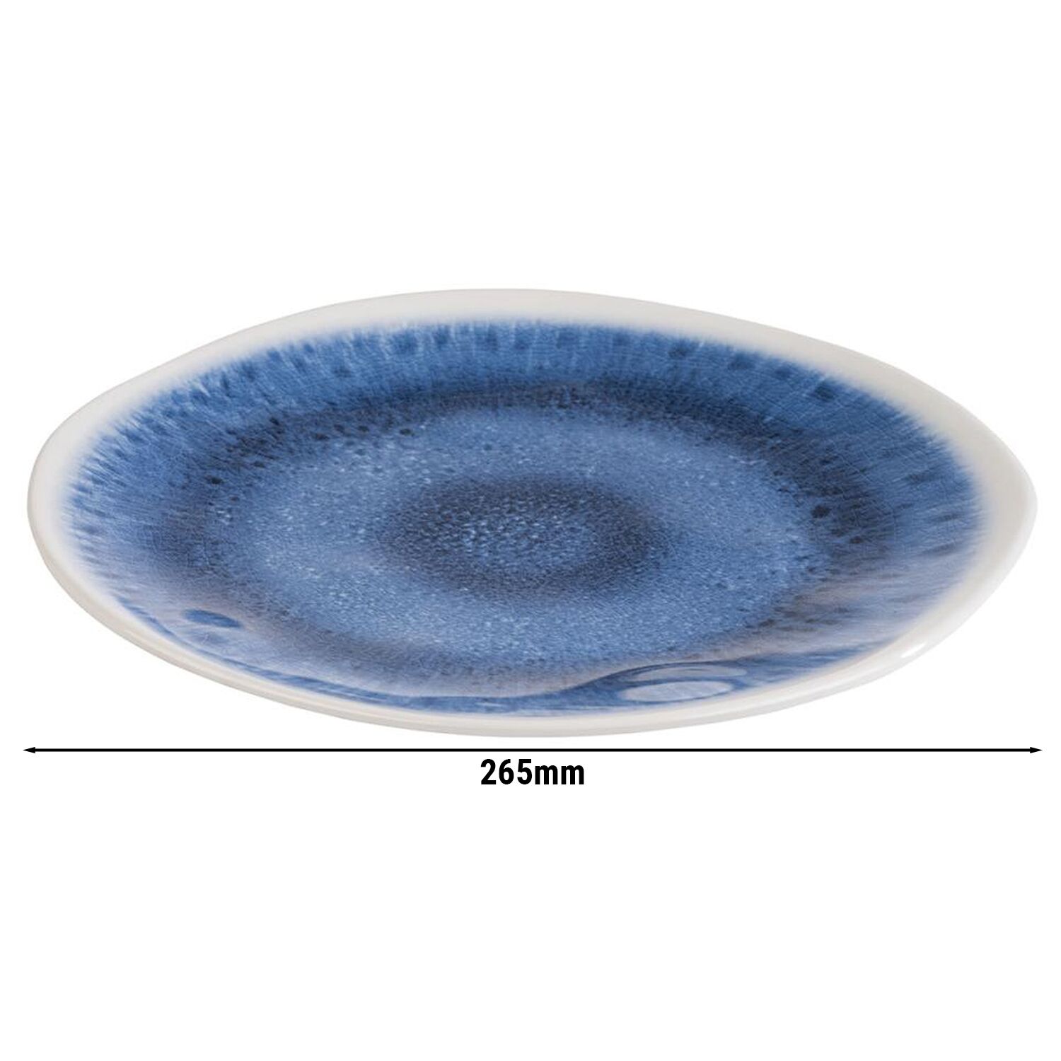 (6 pièces) BLUE OCEAN - Assiette - Mélamine - Ø 265 mm