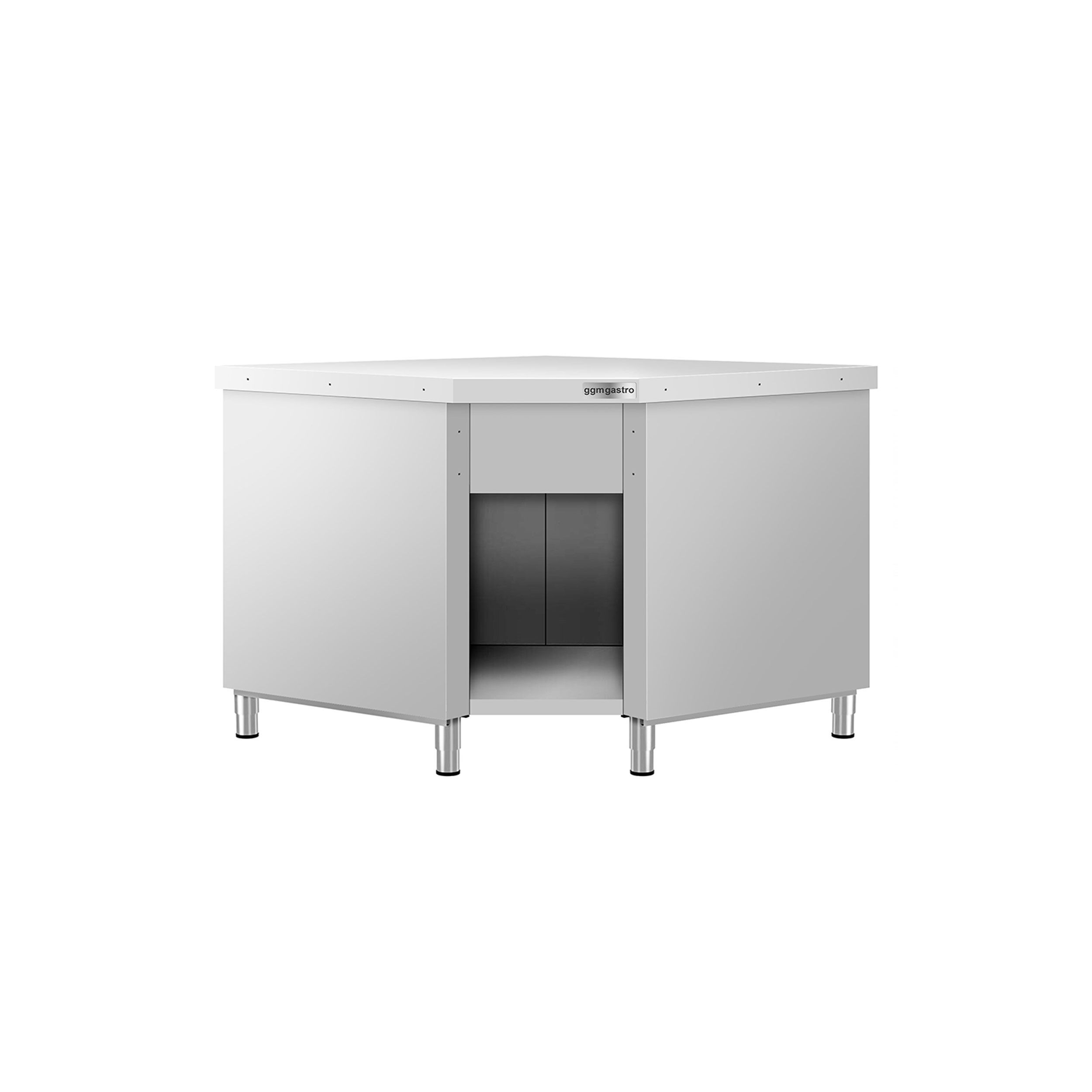 Table armoire d’angle en acier inoxydable KOPENHAGEN - 1001x1001mm