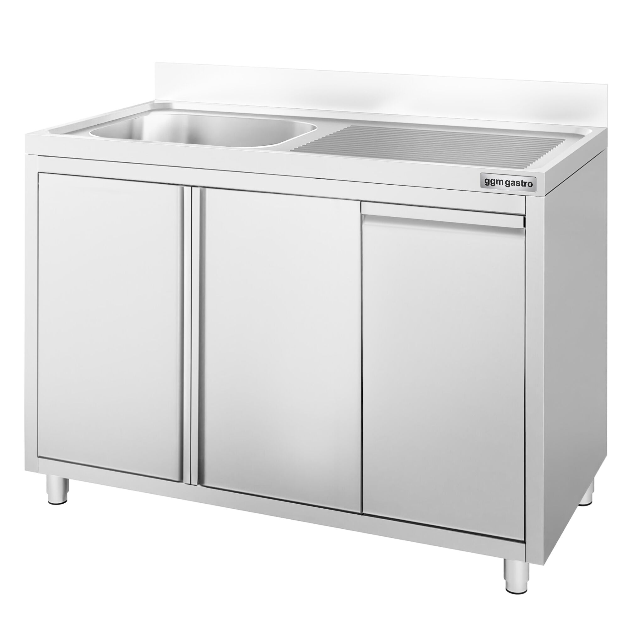Spülschrank PREMIUM - 1200x600mm - mit Abfallbehälter & 1 Becken links
