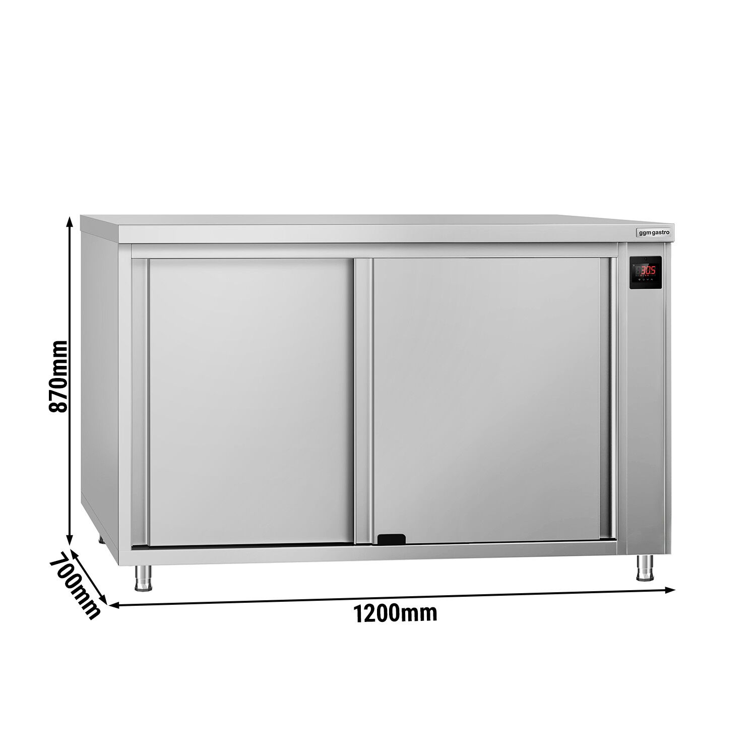 Armoire chauffante professionnelle - 1.5kW - 1 étagères - 1200x700x870mm